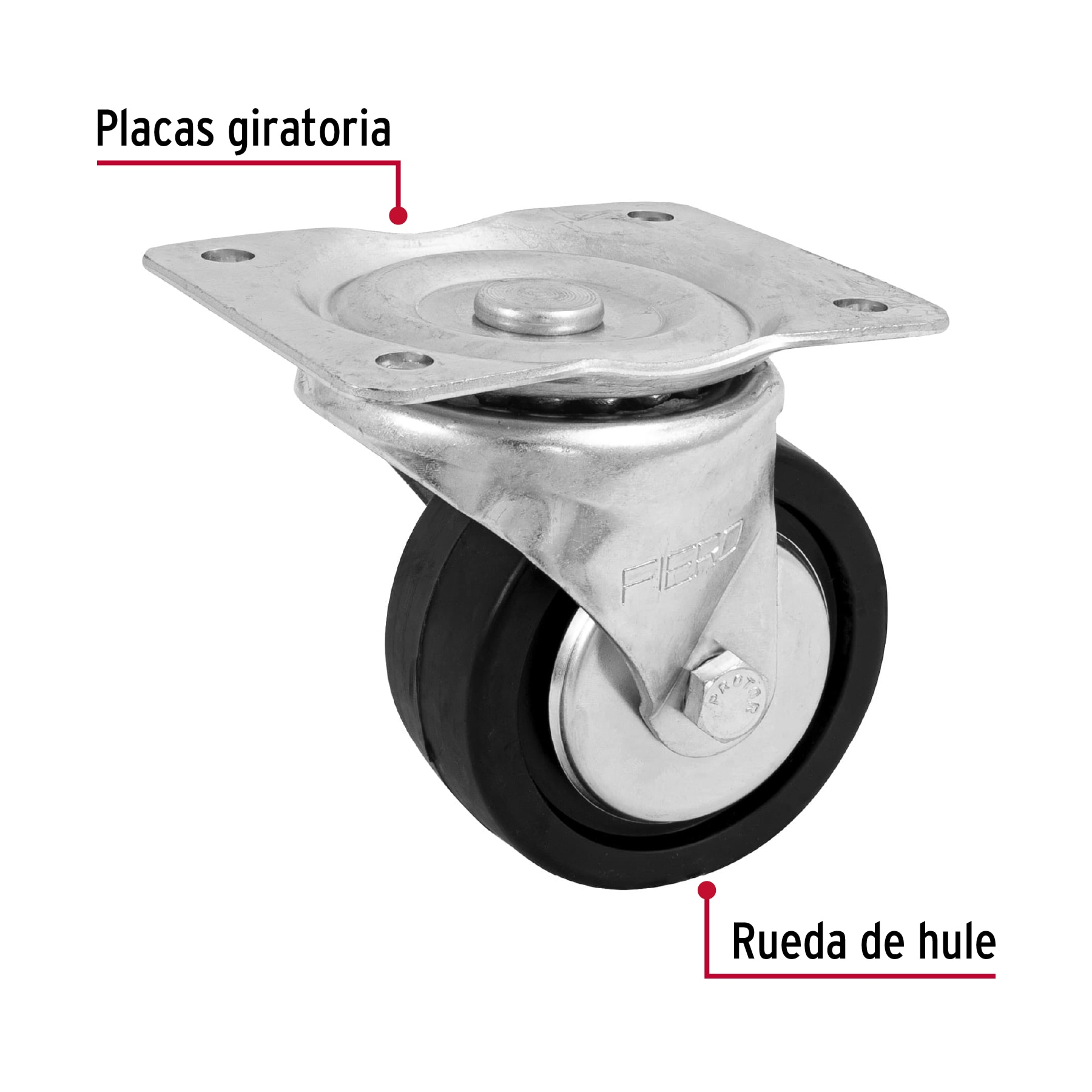 Rodaja hule 4", 42 mm con balero