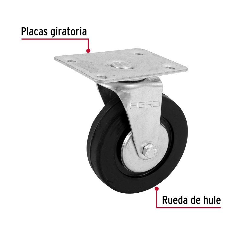 Rodaja hule 4", 25 mm con balero