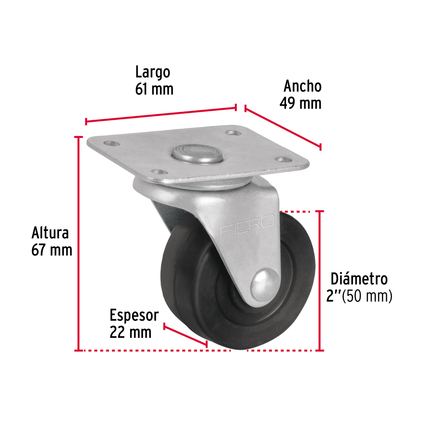 Rodaja hule 2", 22mm con buje