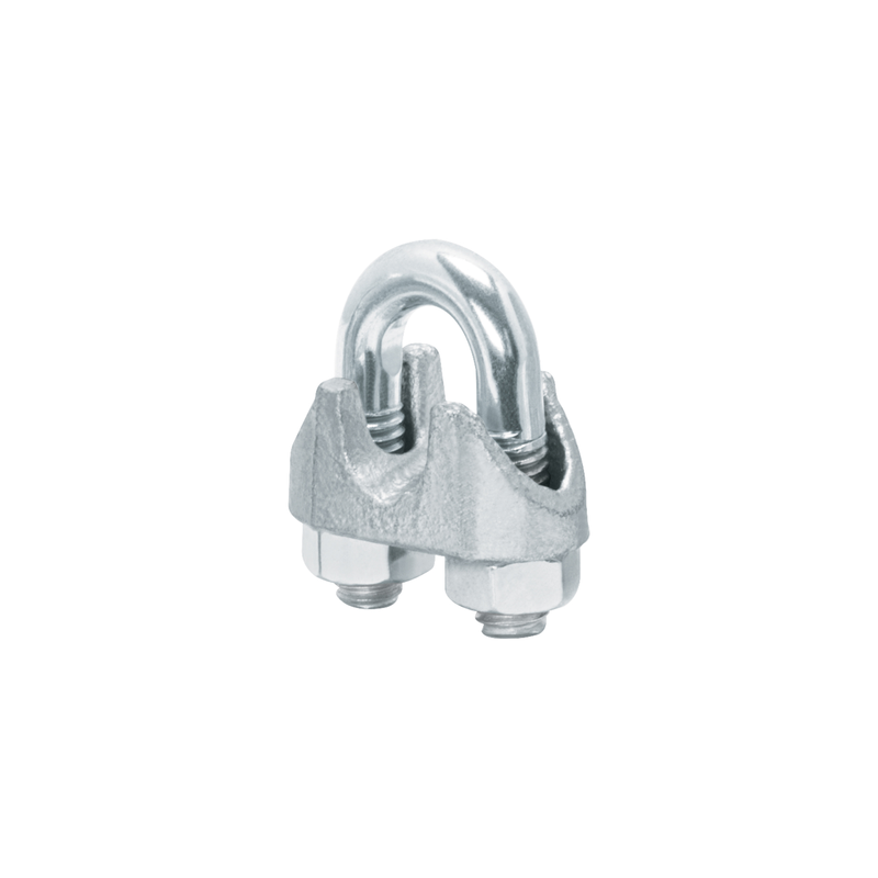 Bolsa con 25 nudos (perros) de hierro para cable de 5/16'