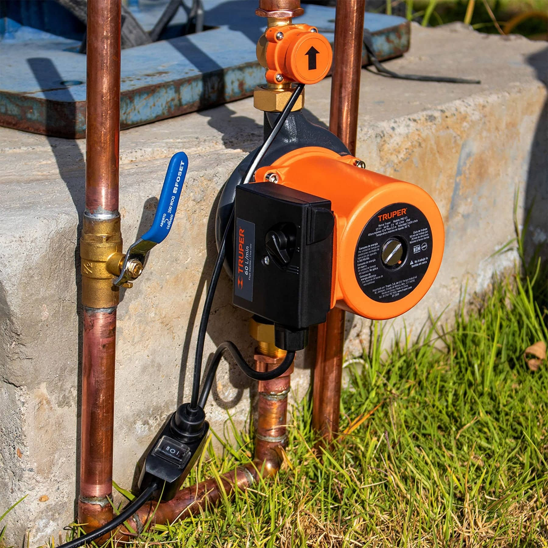Bomba de agua con presurizador de 1/3 HP