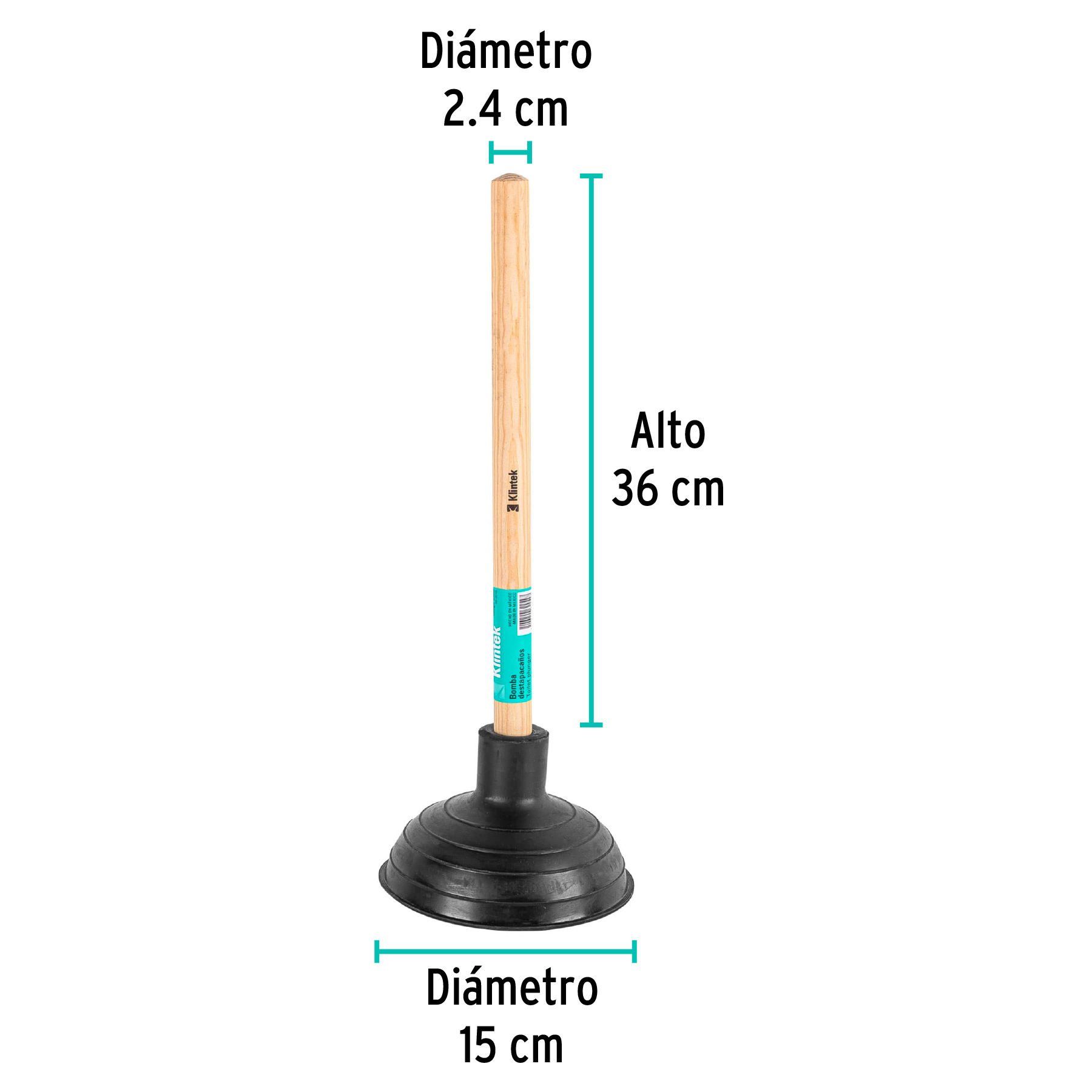 Bomba destapacaños, 6"