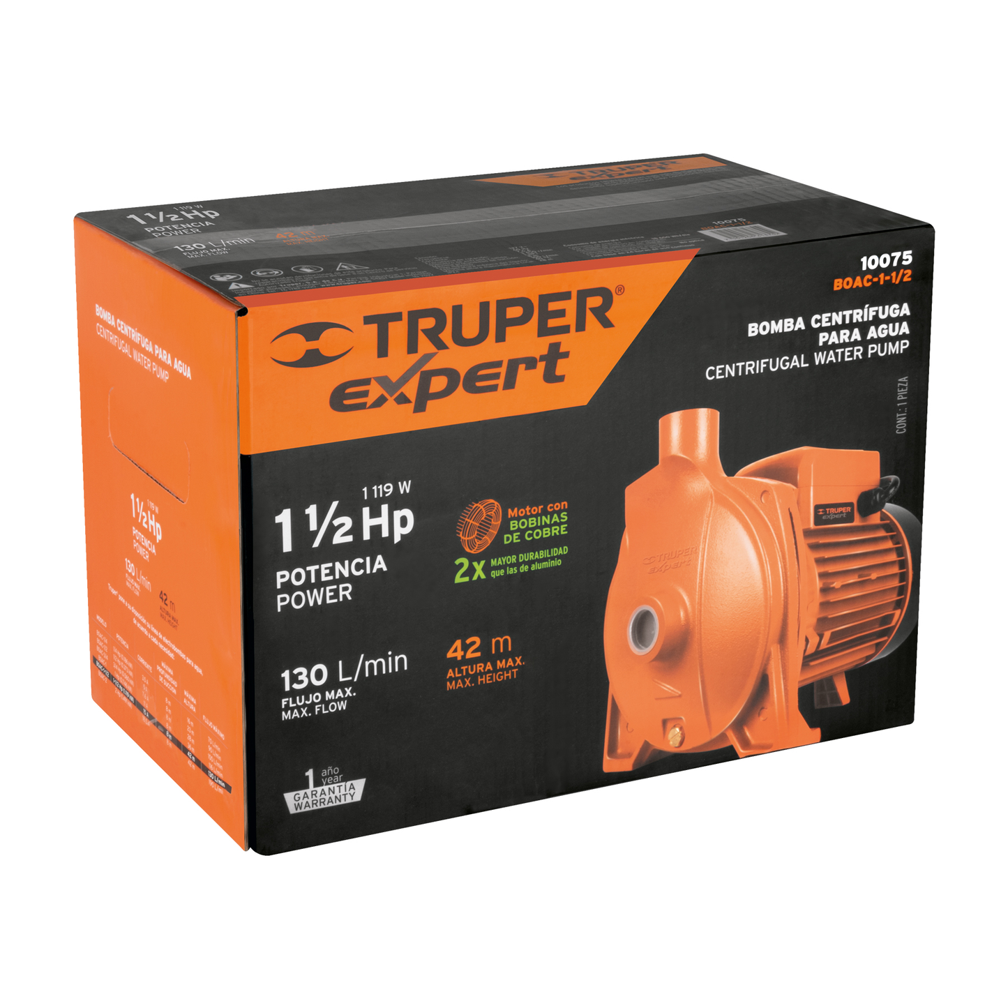 Bomba eléctrica para agua centrífuga 1-1/2 HP