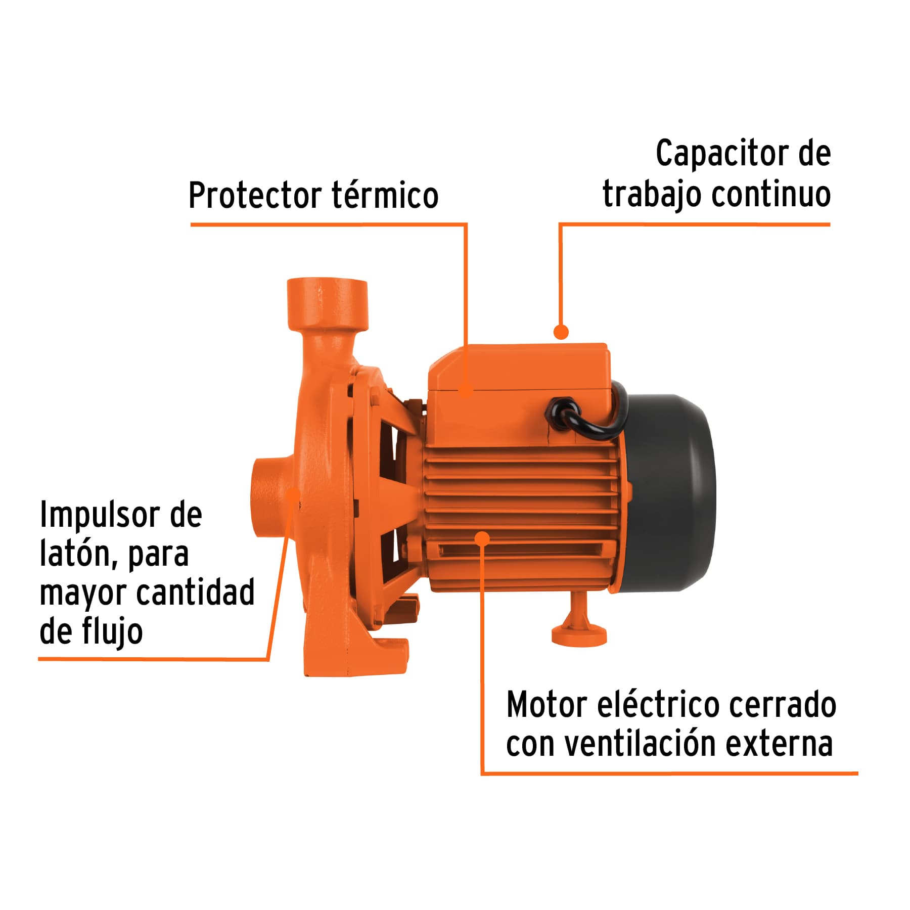 Bomba eléctrica para agua centrífuga 1/2 HP