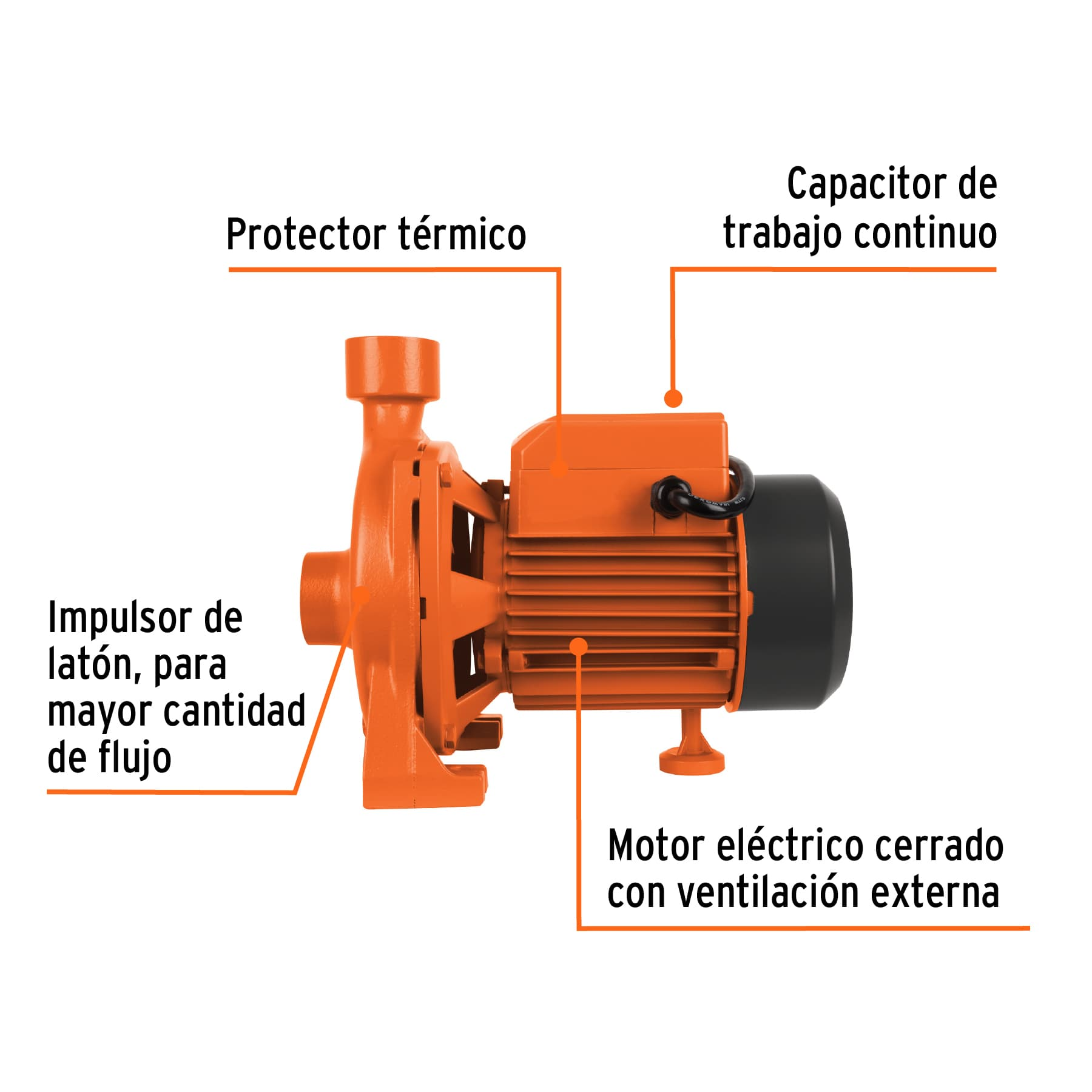 Bomba eléctrica para agua centrífuga 1/4 HP