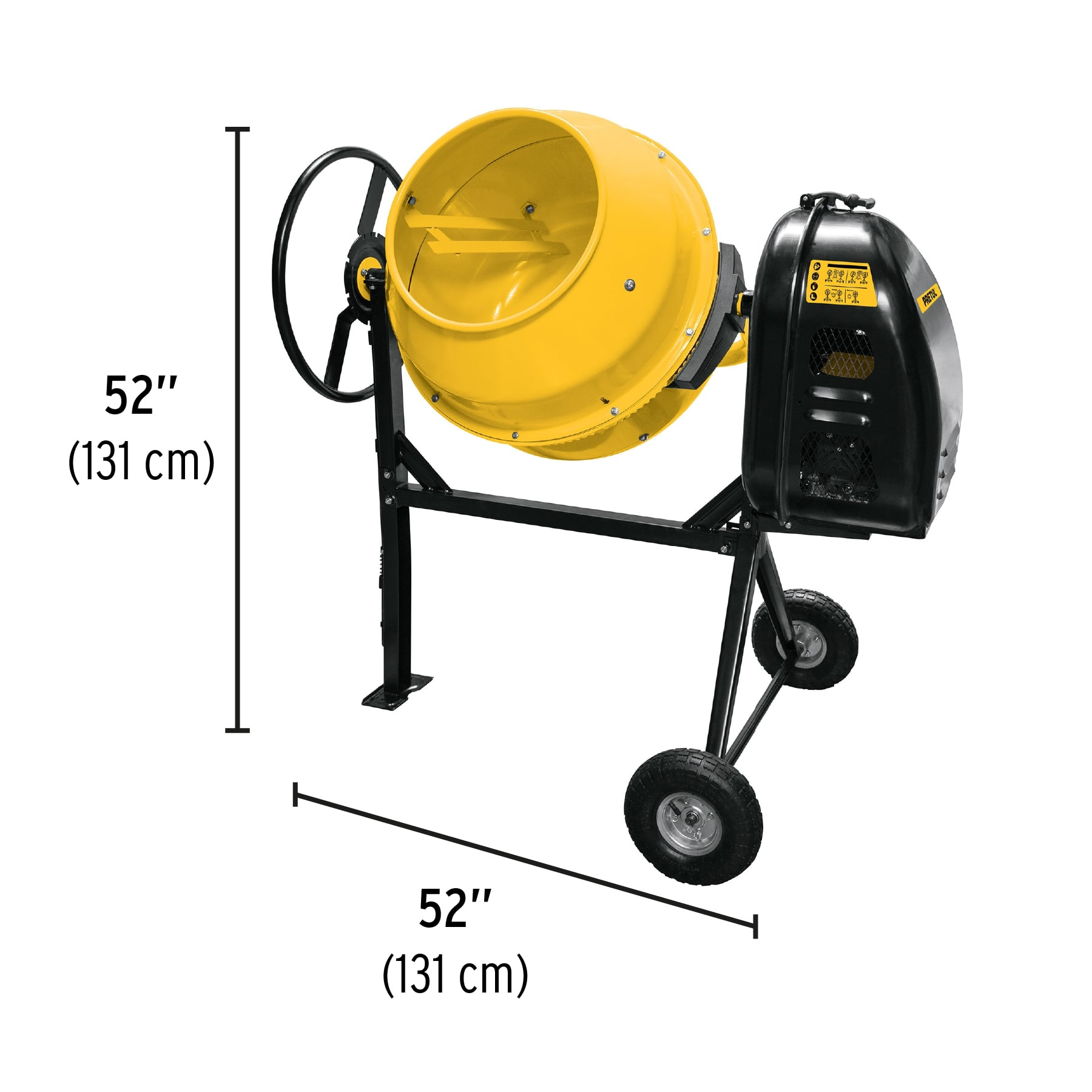 Revolvedora de cemento a gasolina, 1/2 saco, 160 l, Pretul