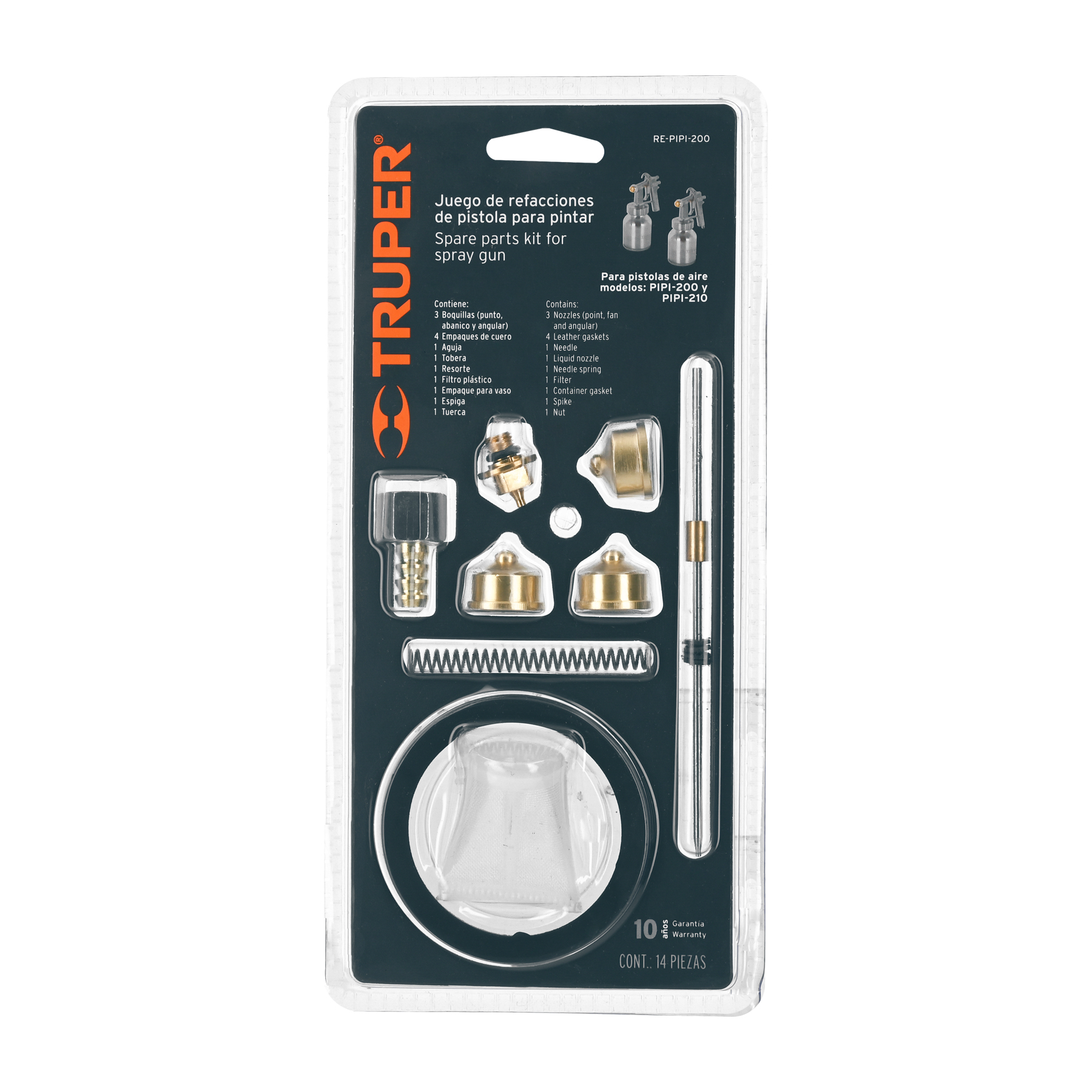 Repuestos de pistolas para pintar, PIPI-200