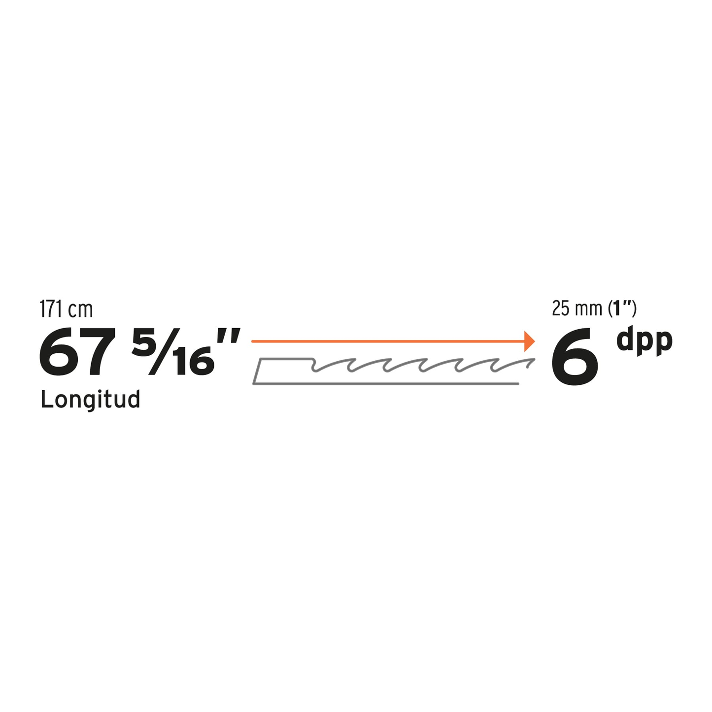 Repuesto sierra 67" x 6 dpp, para sierra cinta sci-10