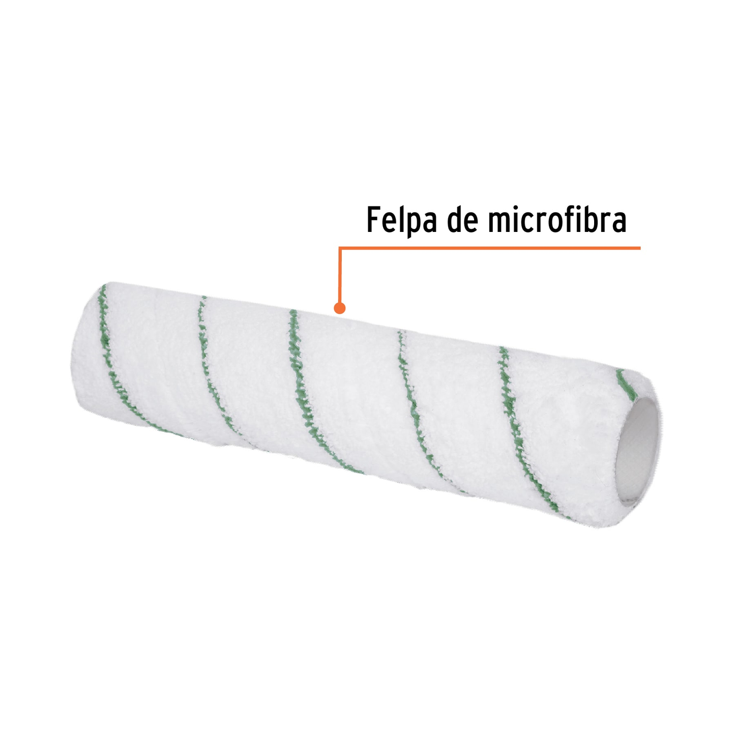 Repuesto rodillo para pintar, 9 x 3/8", de microfibra