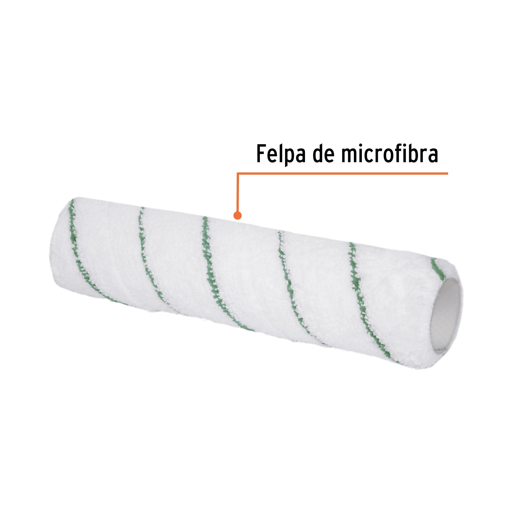Repuesto rodillo para pintar, 9 x 3/8", de microfibra