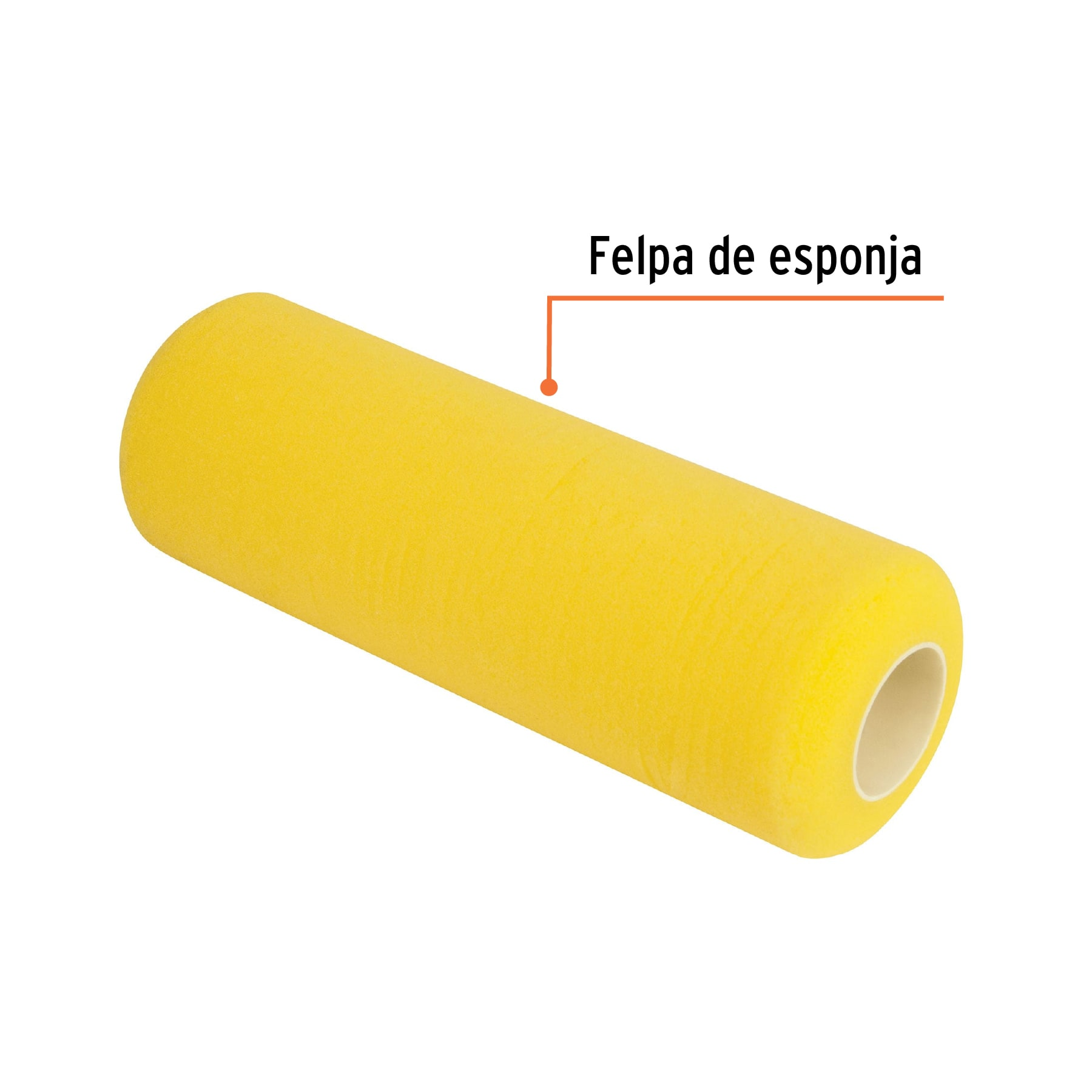 Repuesto rodillo para pintar, 9 x 3/4",semi rugosa, esponja