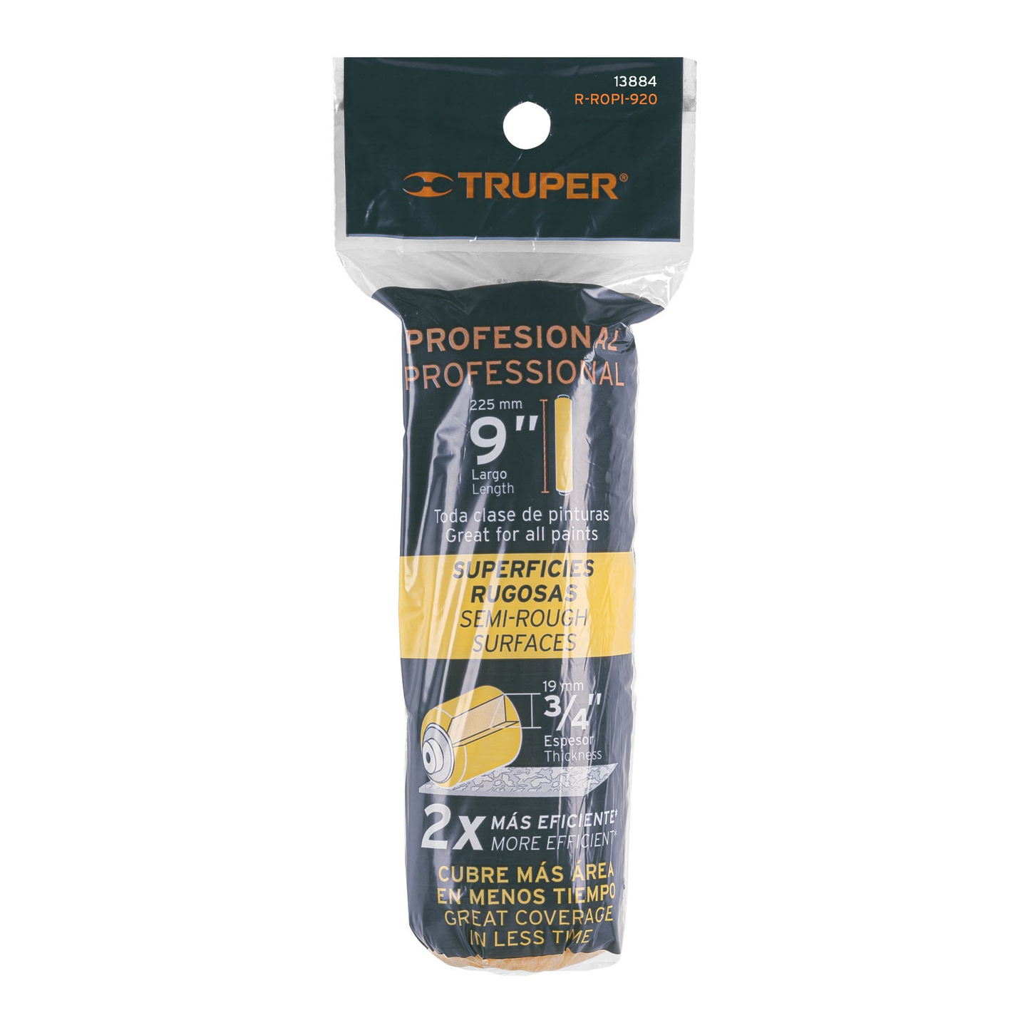 Repuesto para rodillo para pintar, felpa 9 x 3/4"