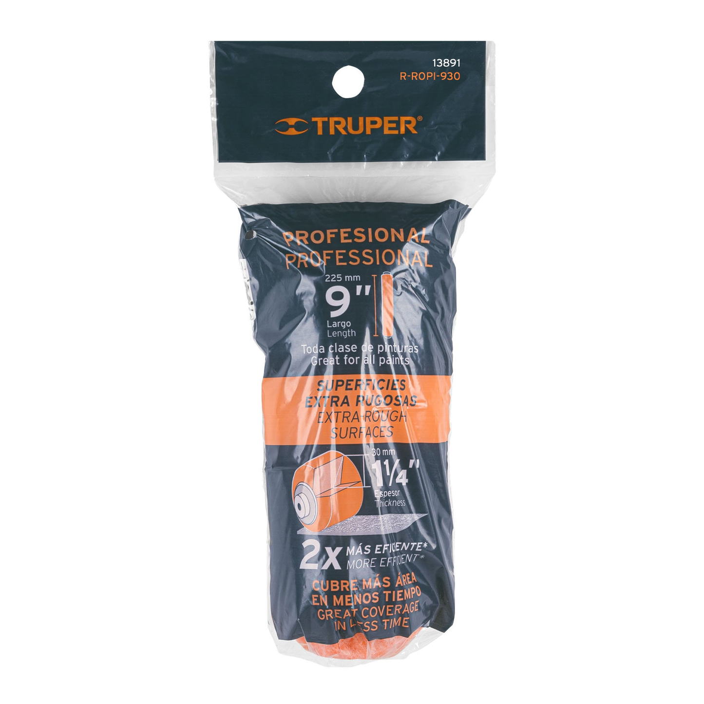 Repuesto para rodillo para pintar, felpa 9 x 1-1/4"