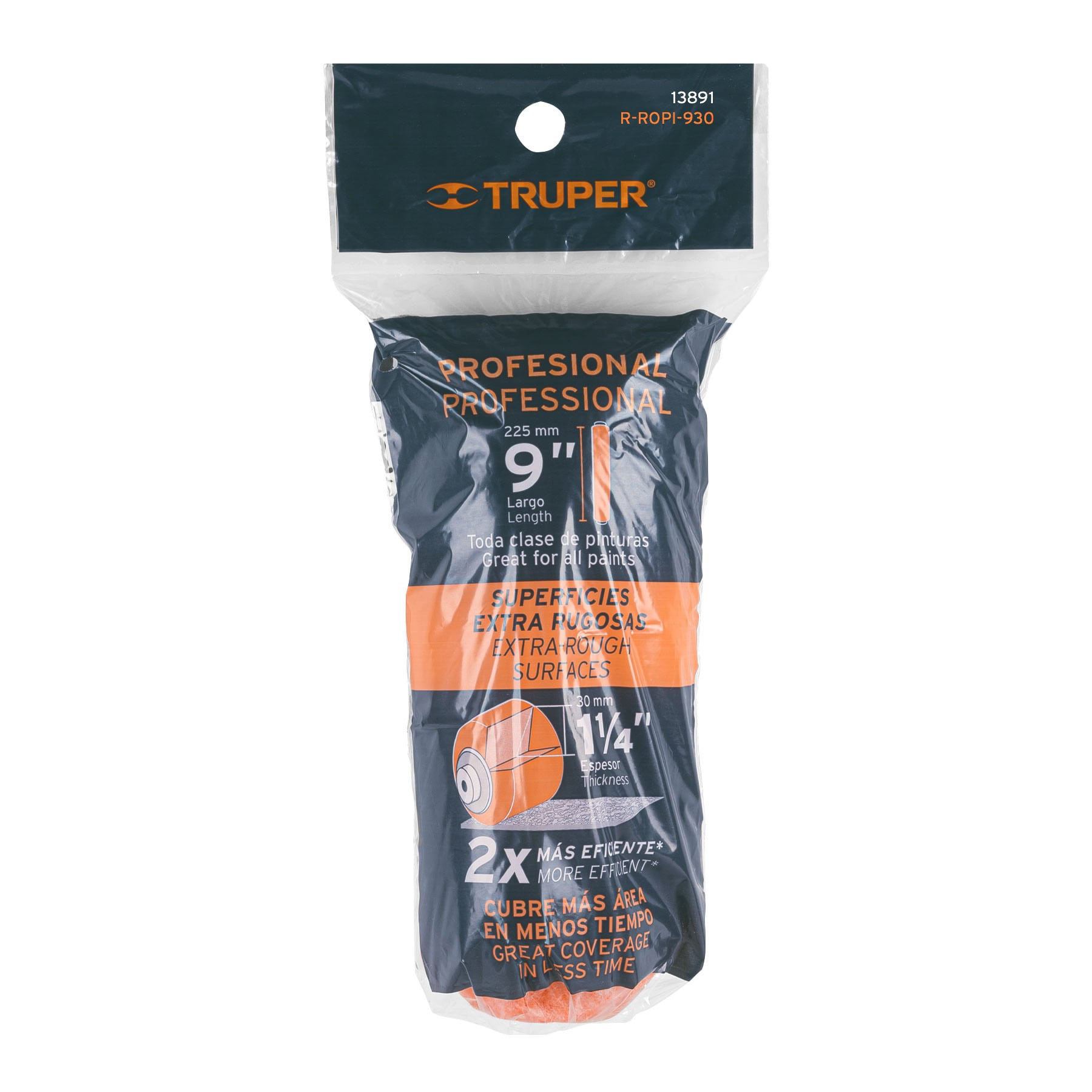 Repuesto para rodillo para pintar, felpa 9 x 1-1/4"