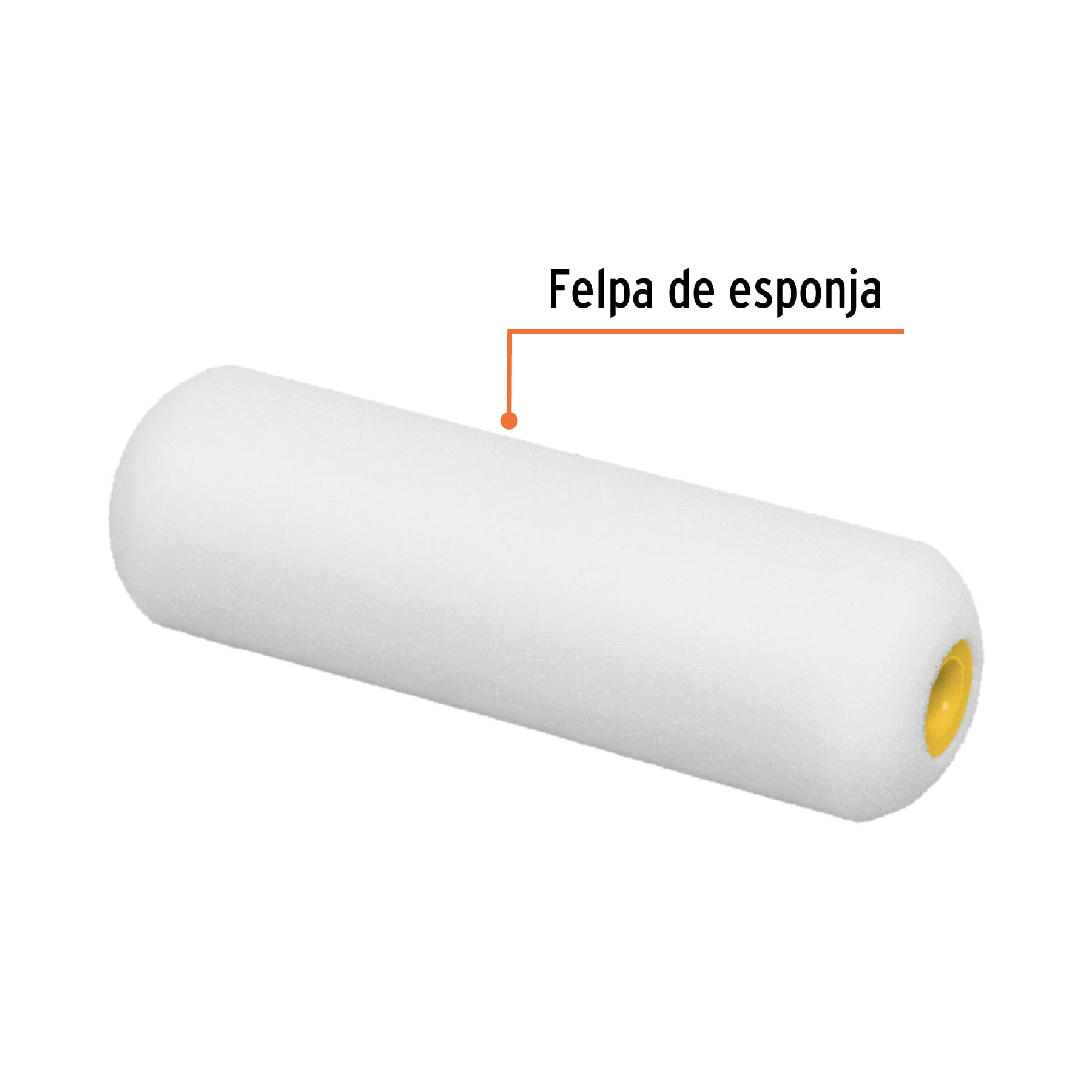 Repuesto para mini rodillo p/pintar, felpa, esponja 4 x 3/8"