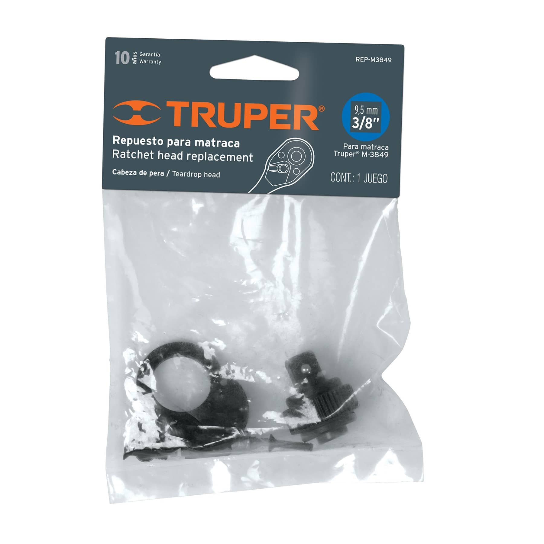 Repuesto para matraca cabeza de pera M-3849, cuadro 3/8"
