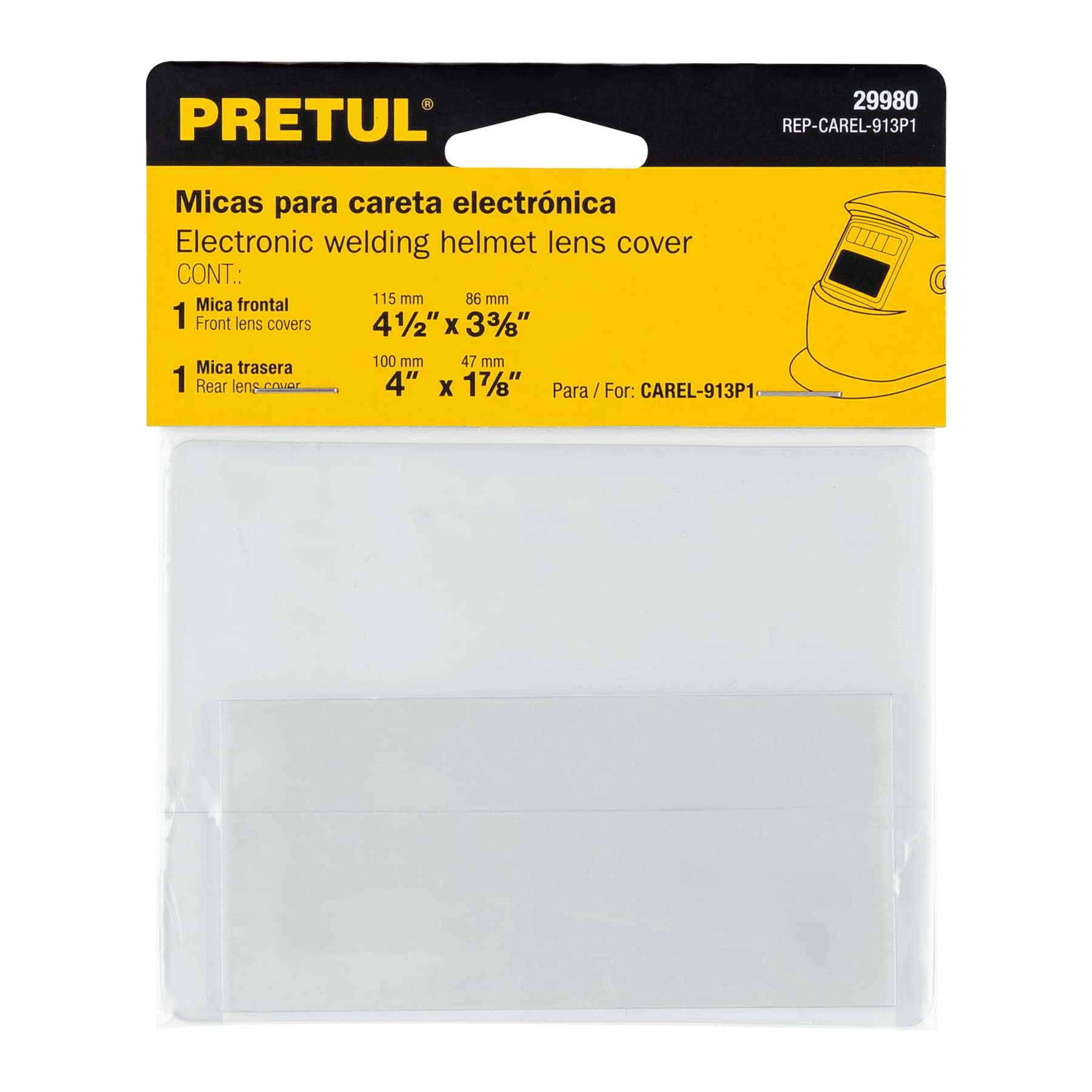 Repuesto de micas para caretas electrónicas CAREL-913P1