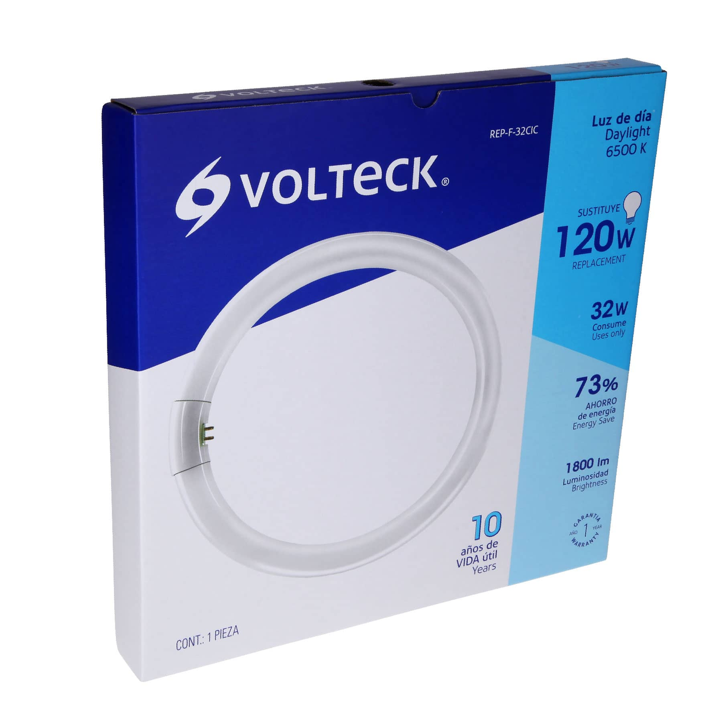 Repuesto de Lámpara circular para F-32CIC, T9, Volteck