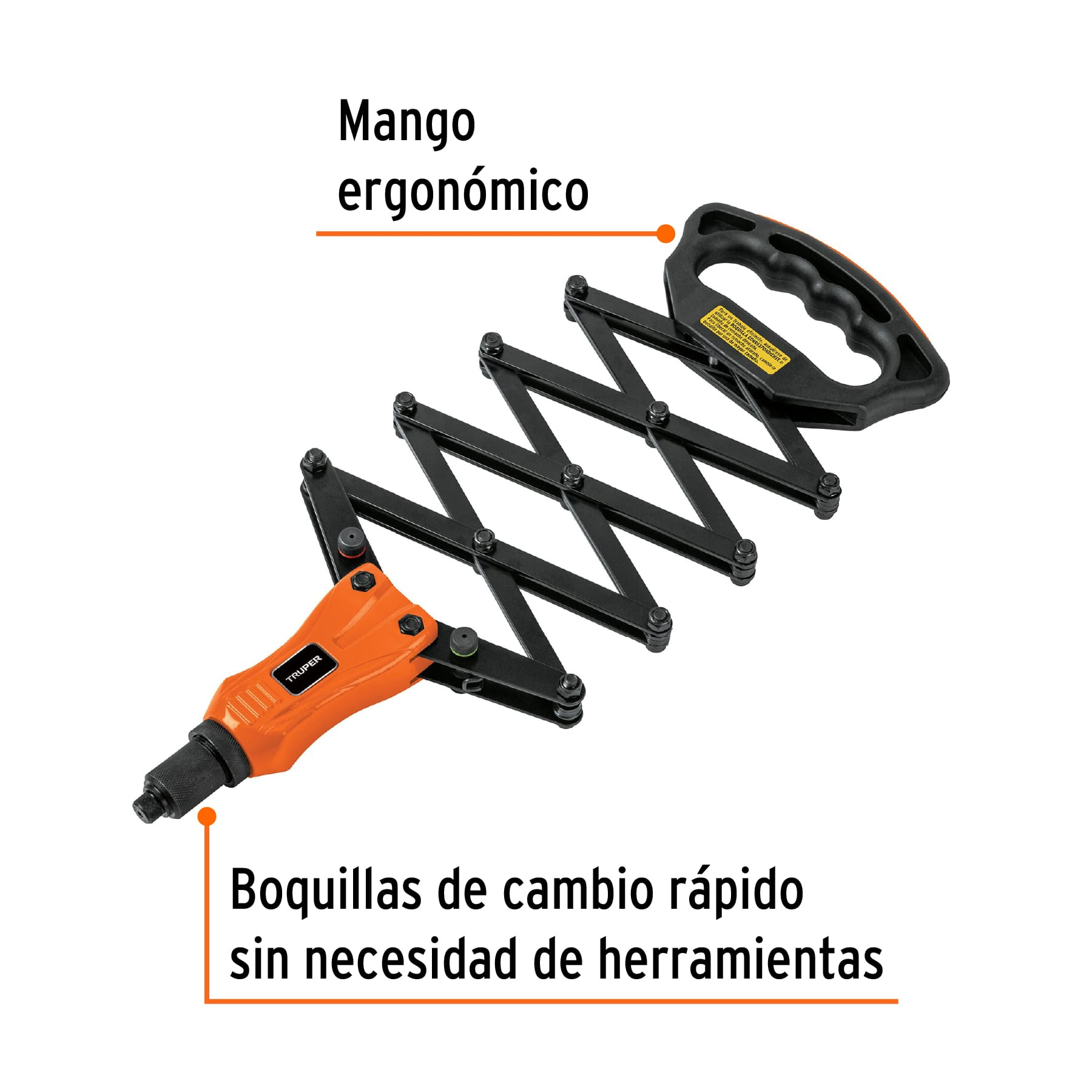 Remachadora tipo acordeón