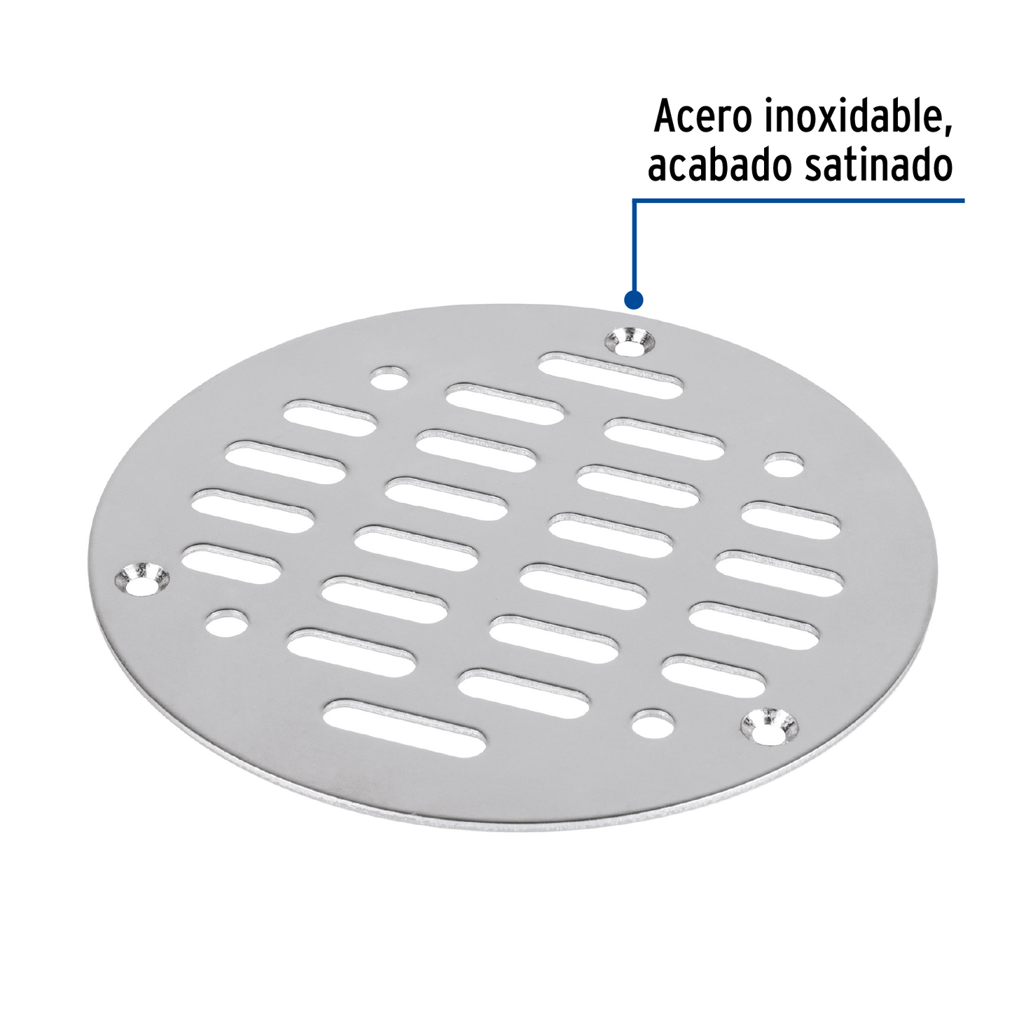 Rejilla acero inoxidable 5", 3 tornillos