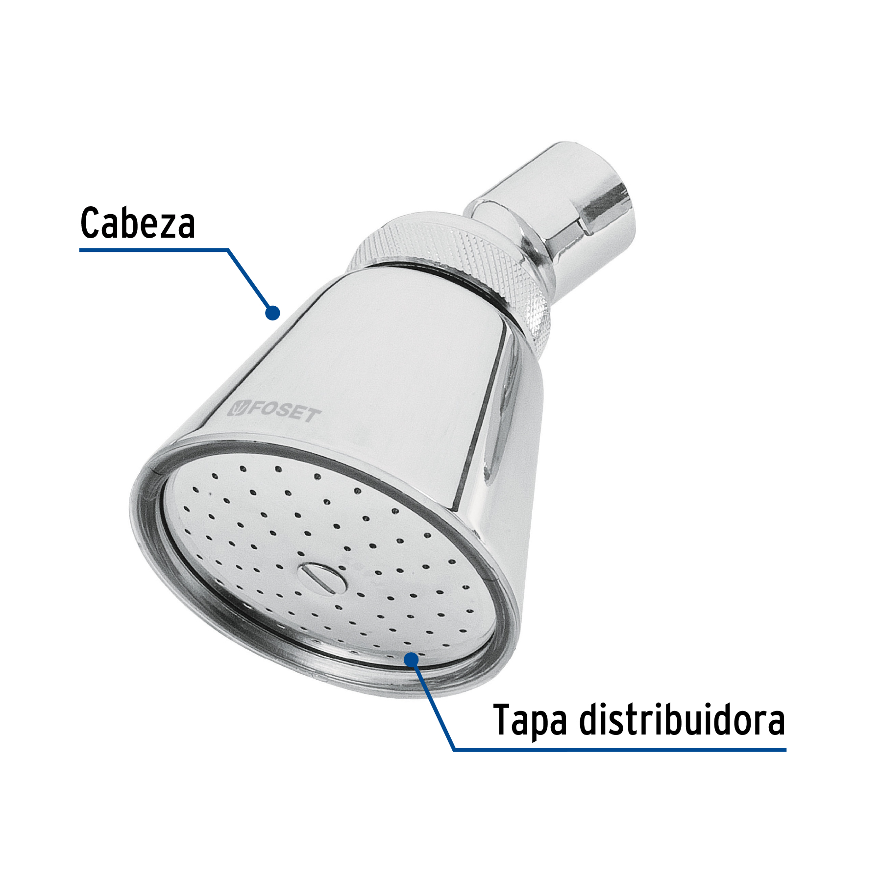 Regadera, 2-3/4", sin brazo, Aero