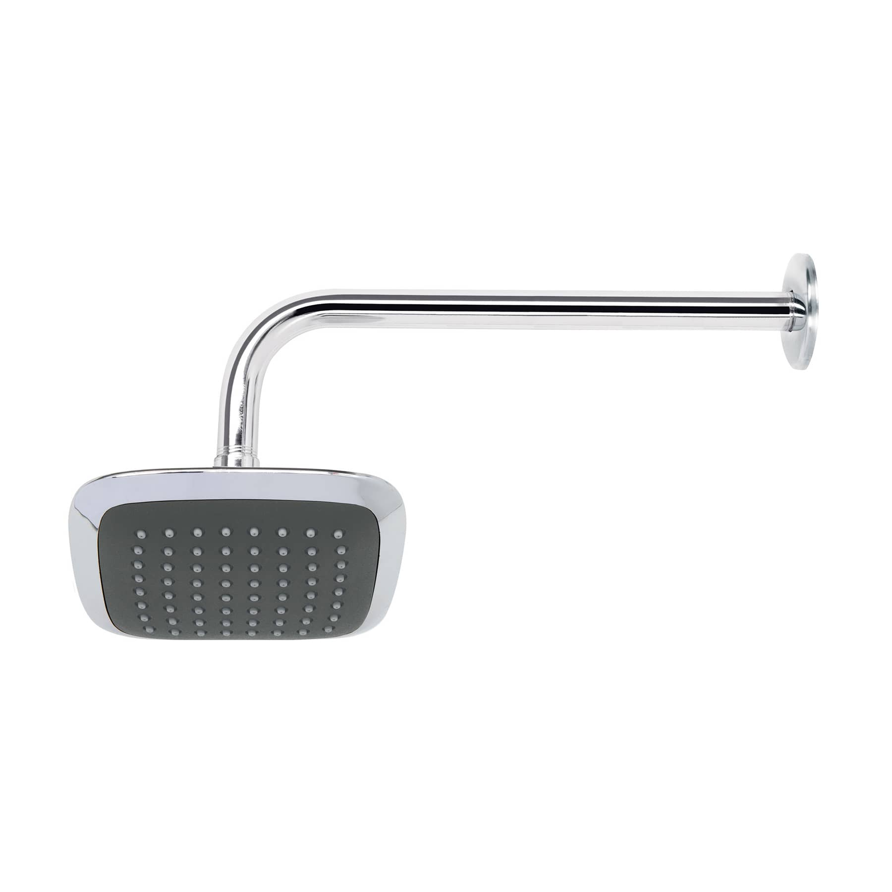 Regadera redonda, plástica, 6", con brazo, Aero