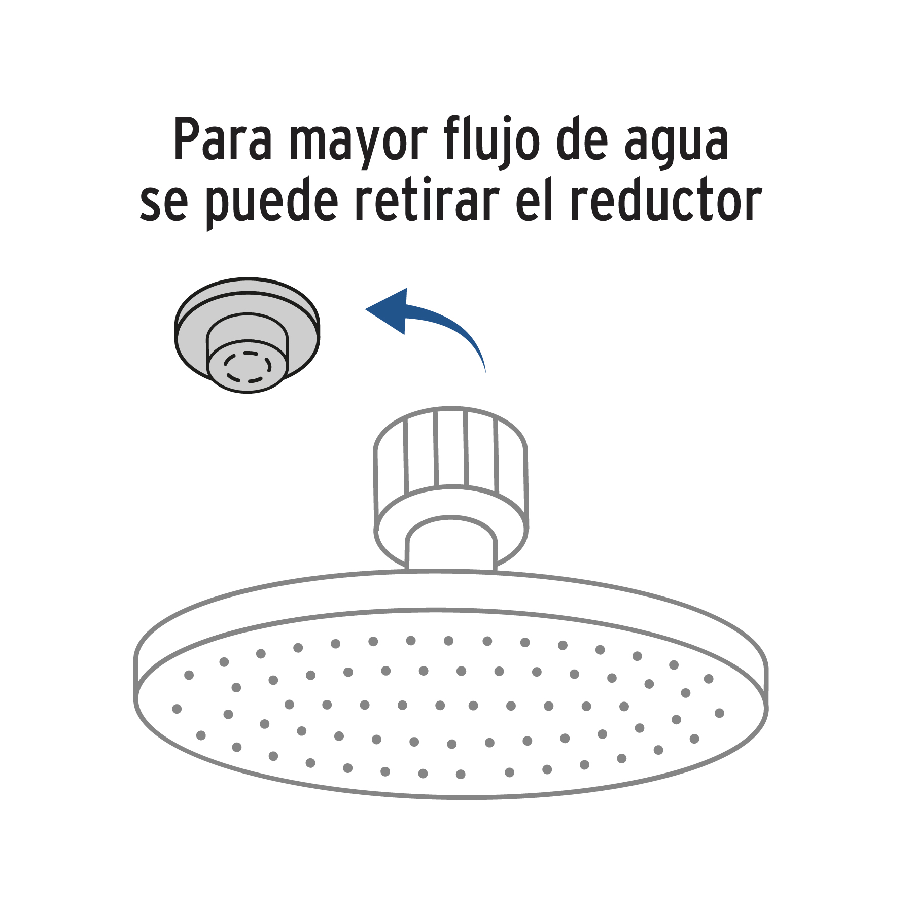 Regadera redonda, acero inoxidable, 12", cromada, Riviera