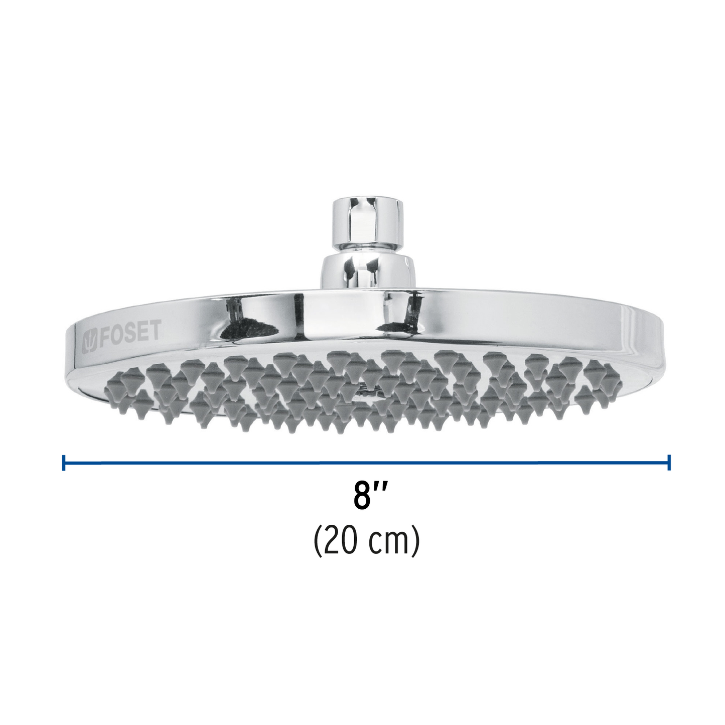 Regadera redonda, 8", sin brazo, Element