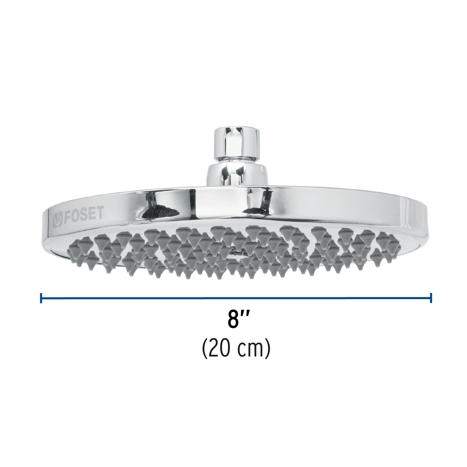 Regadera redonda, 8", sin brazo, Element