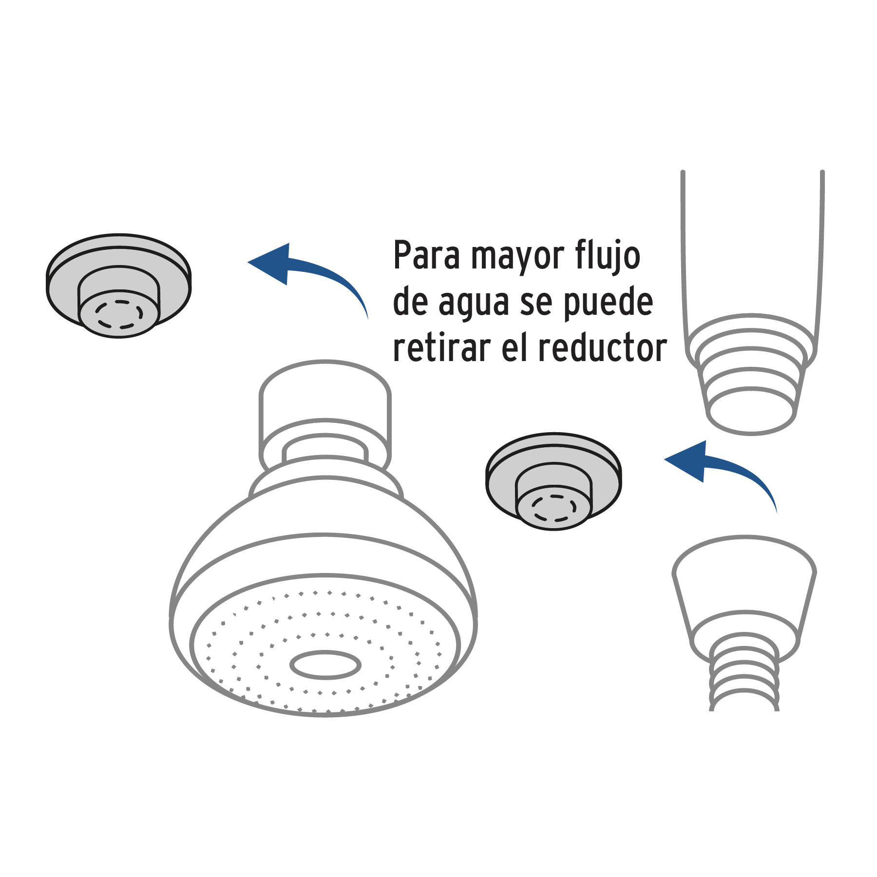 Regadera plástica tipo teléfono, Basic