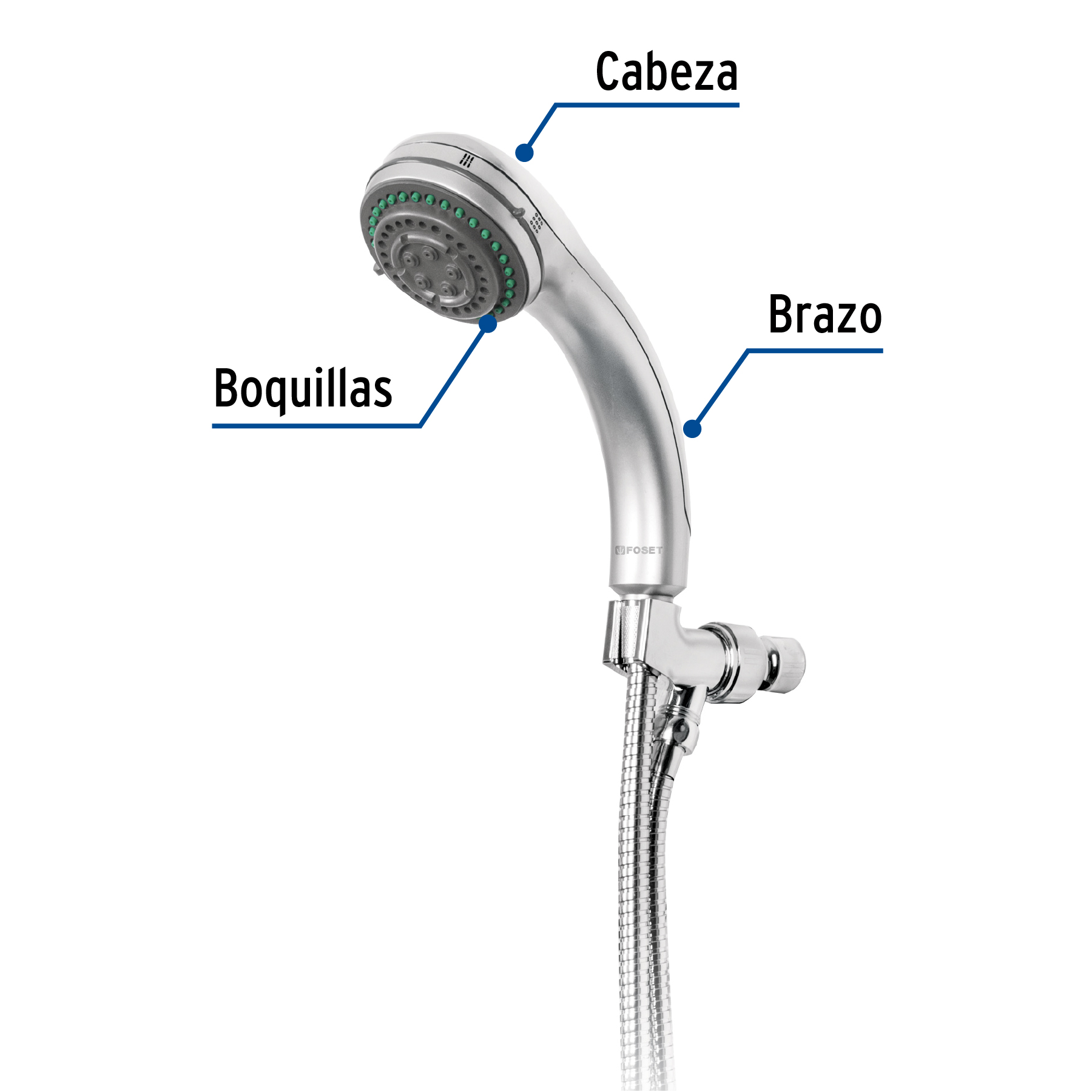 REGADERA MANUAL CON SOPORTE, AQUA