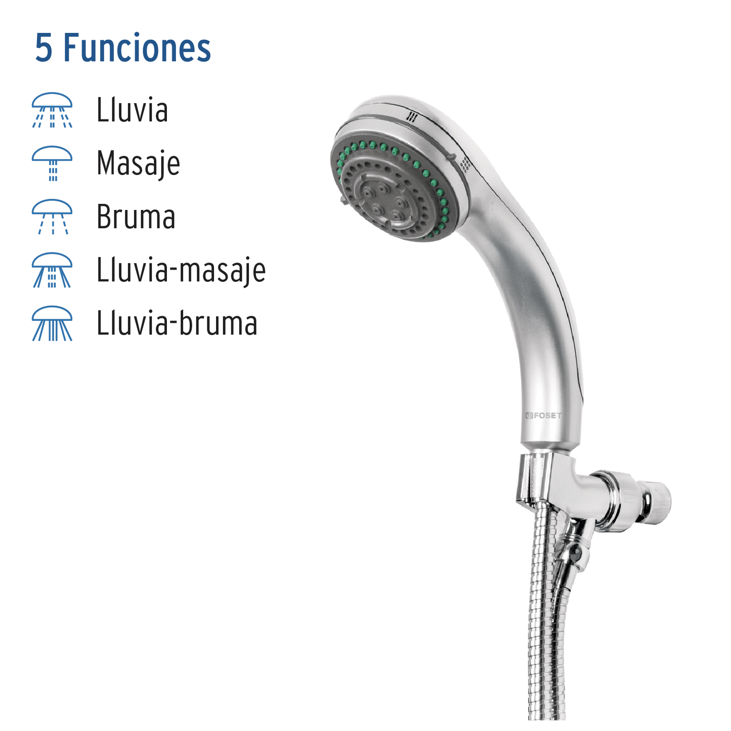 REGADERA MANUAL CON SOPORTE, AQUA