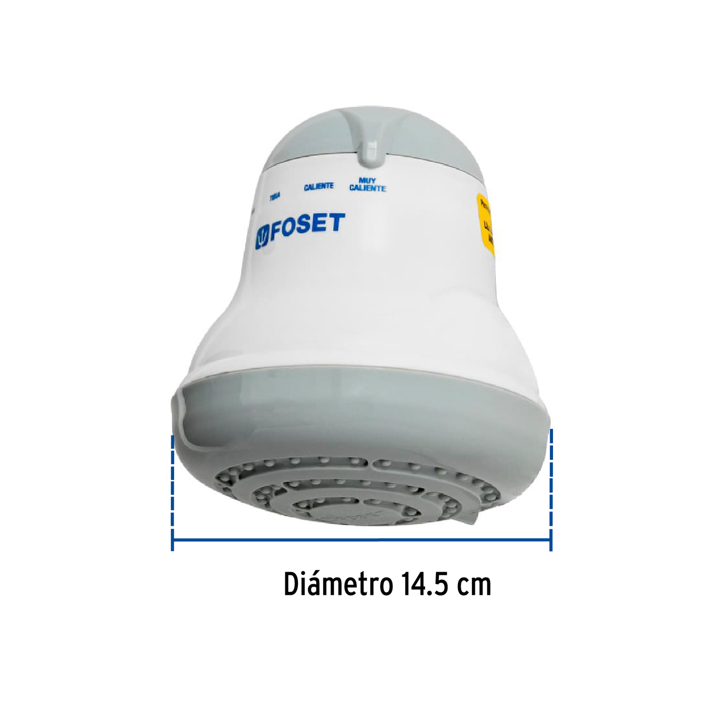 Regadera eléctrica, 4 temperaturas, gris