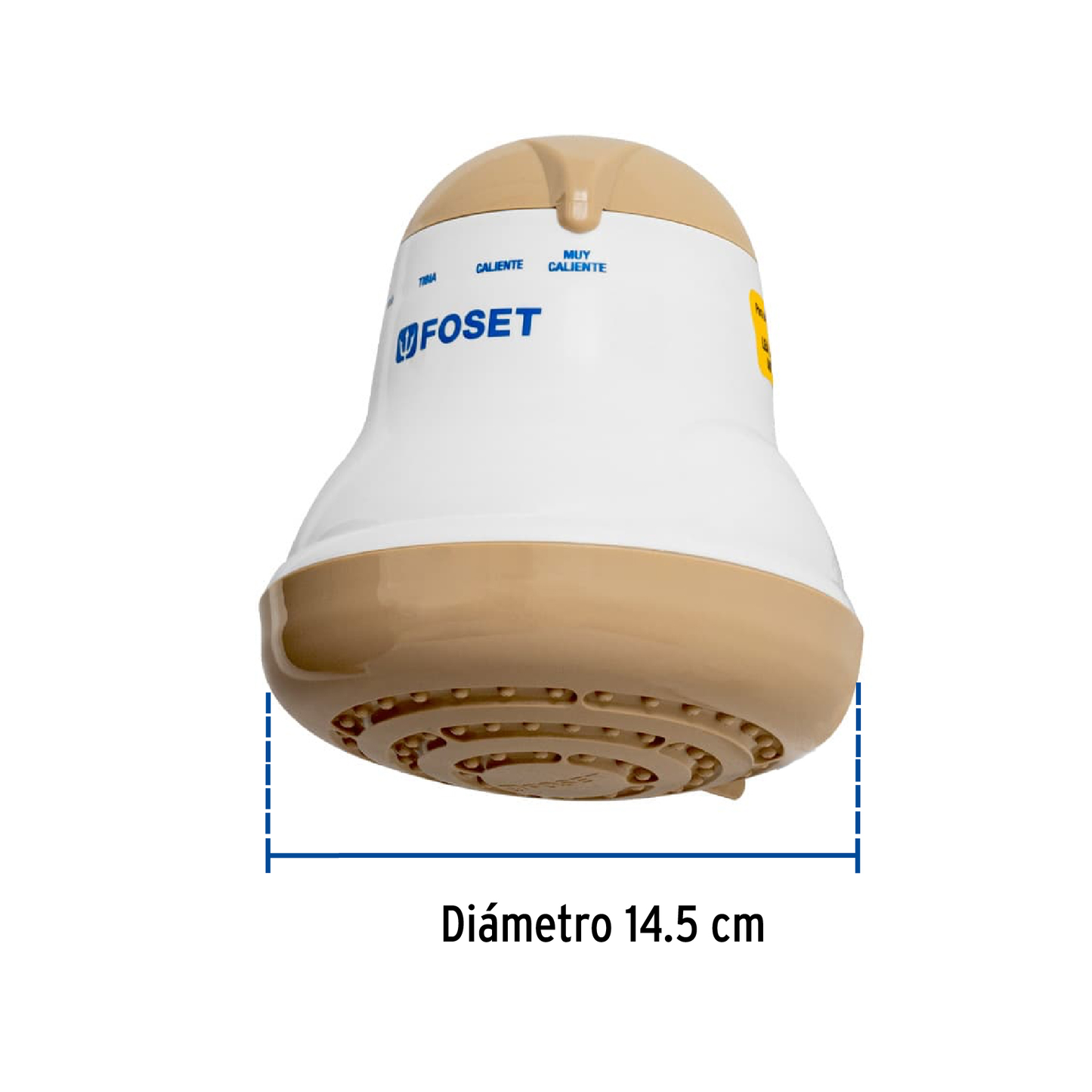 Regadera eléctrica, 4 temperaturas, beige