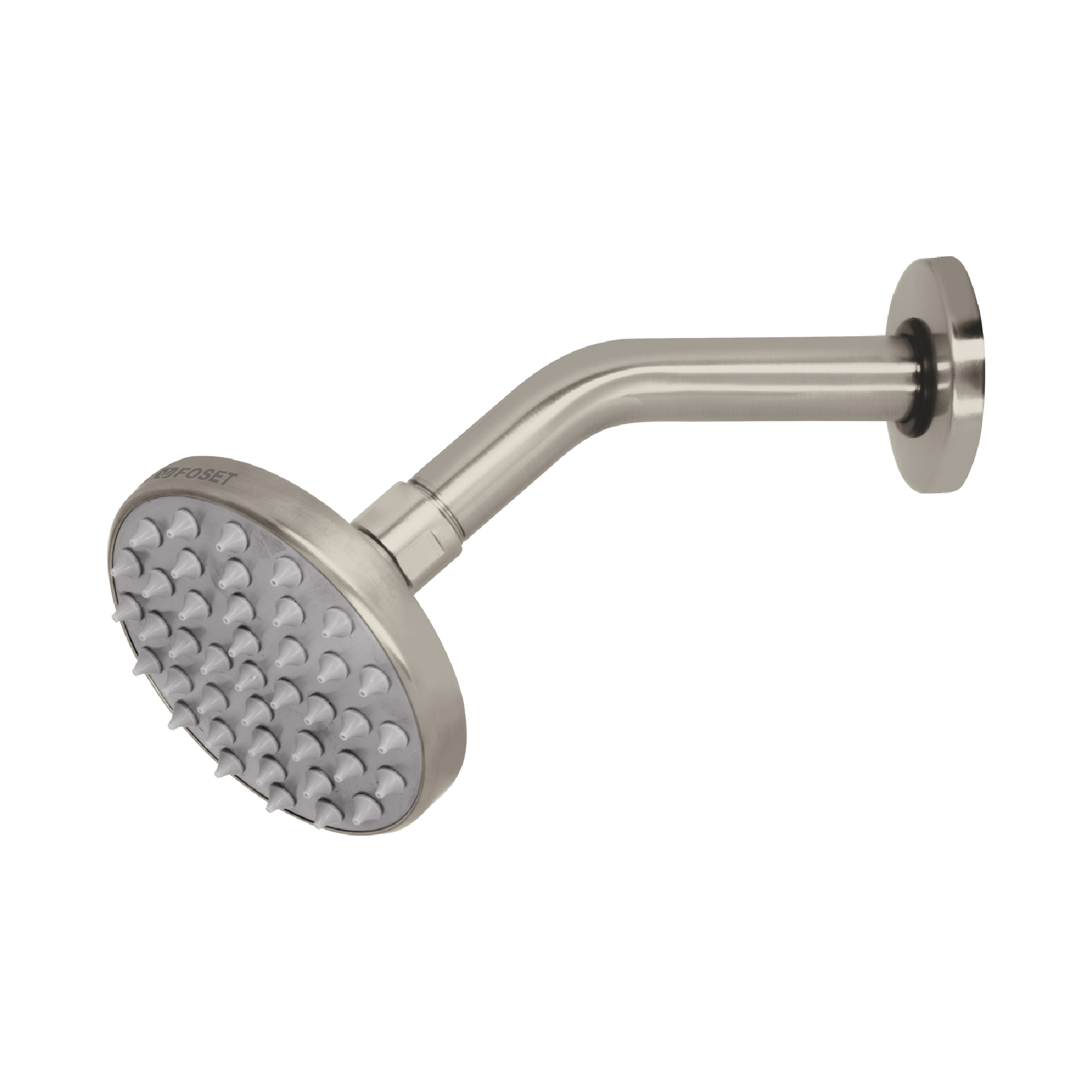 Regadera de latón, 4", con brazo, satinado, Element