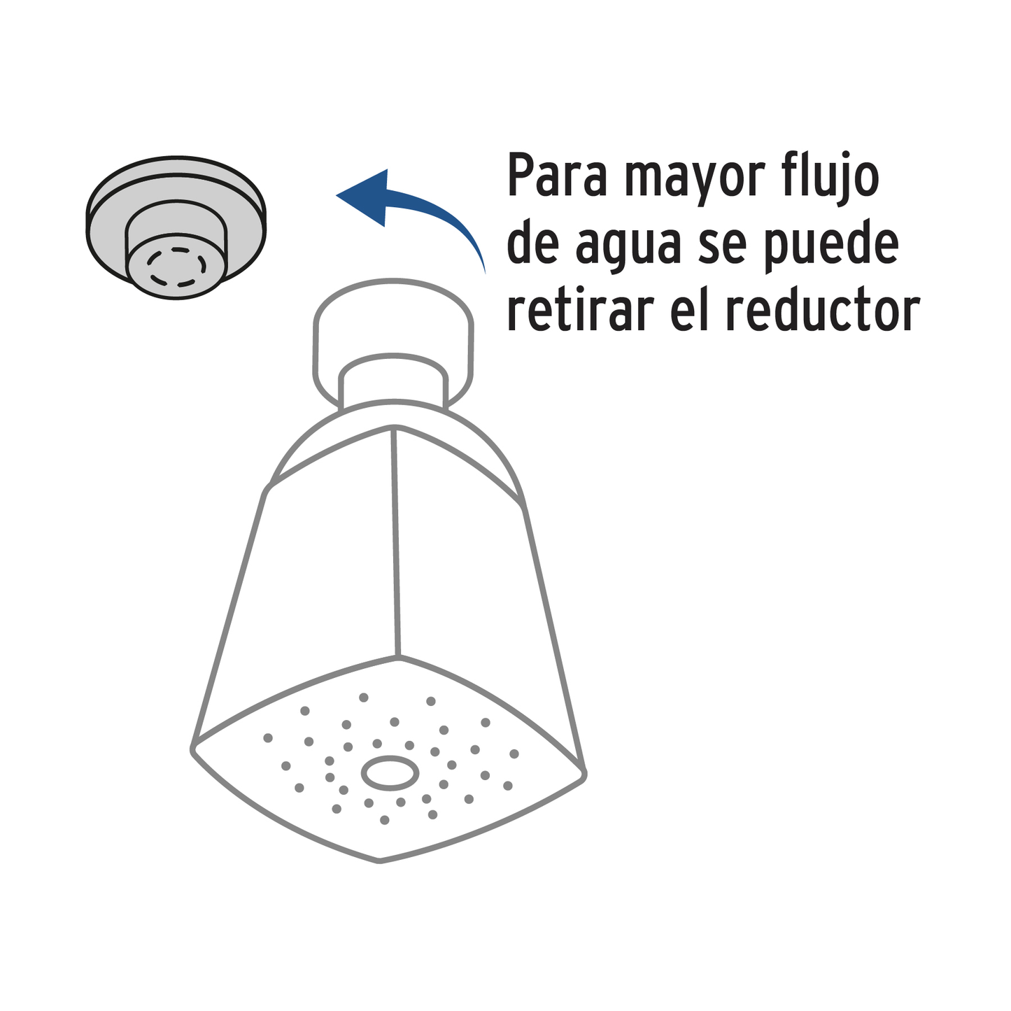 Regadera cuadrada, cabeza 2", aqua