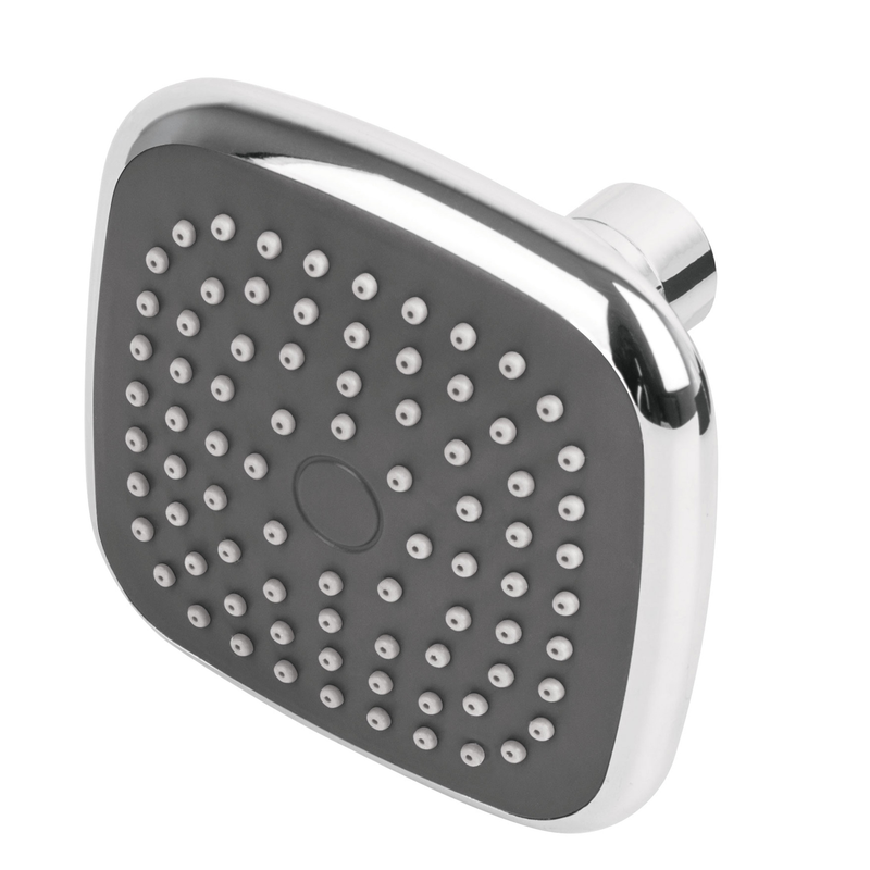 Regadera cuadrada, ABS, 3-3/4", sin brazo, Basic