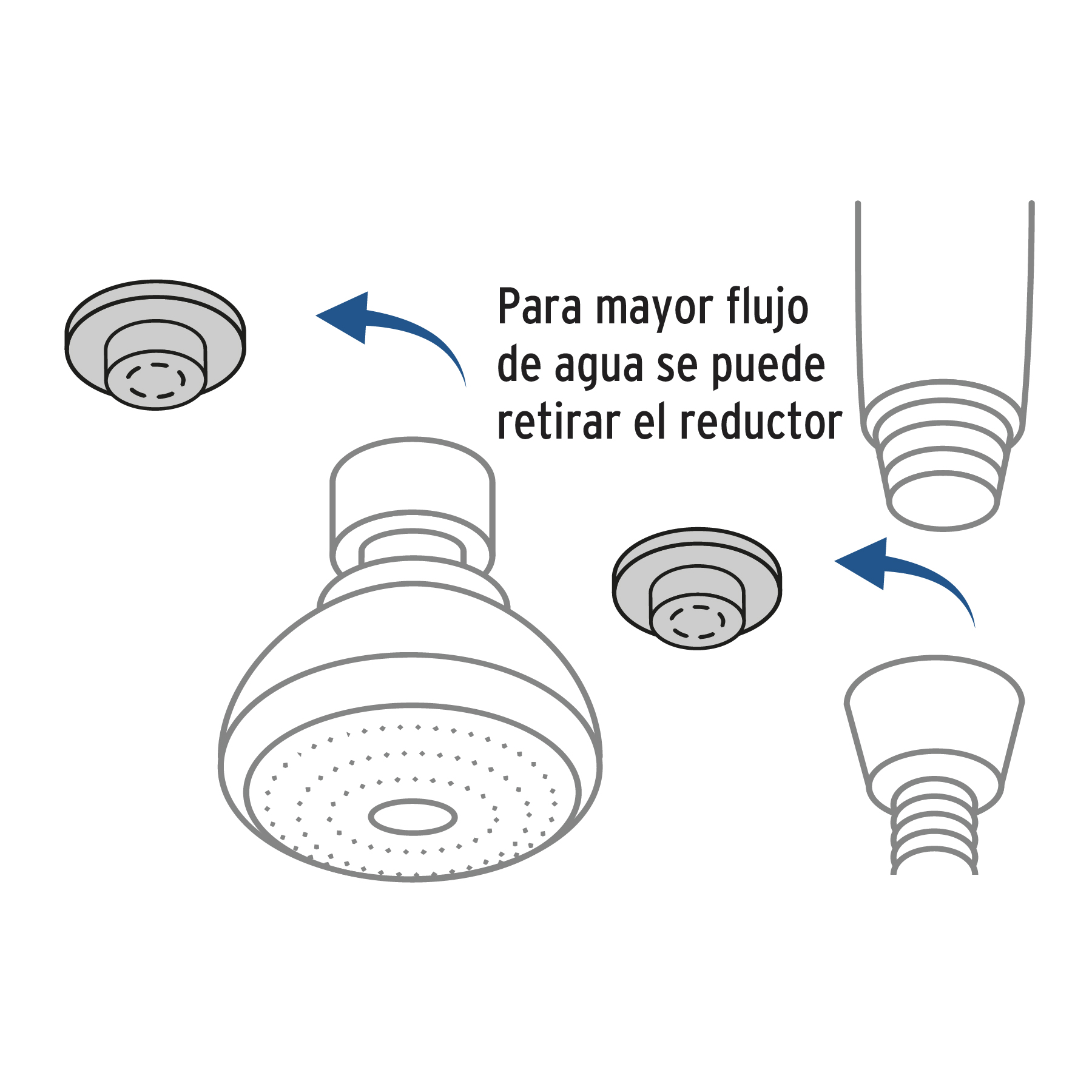 Regadera con extensión tipo teléfono, Aqua