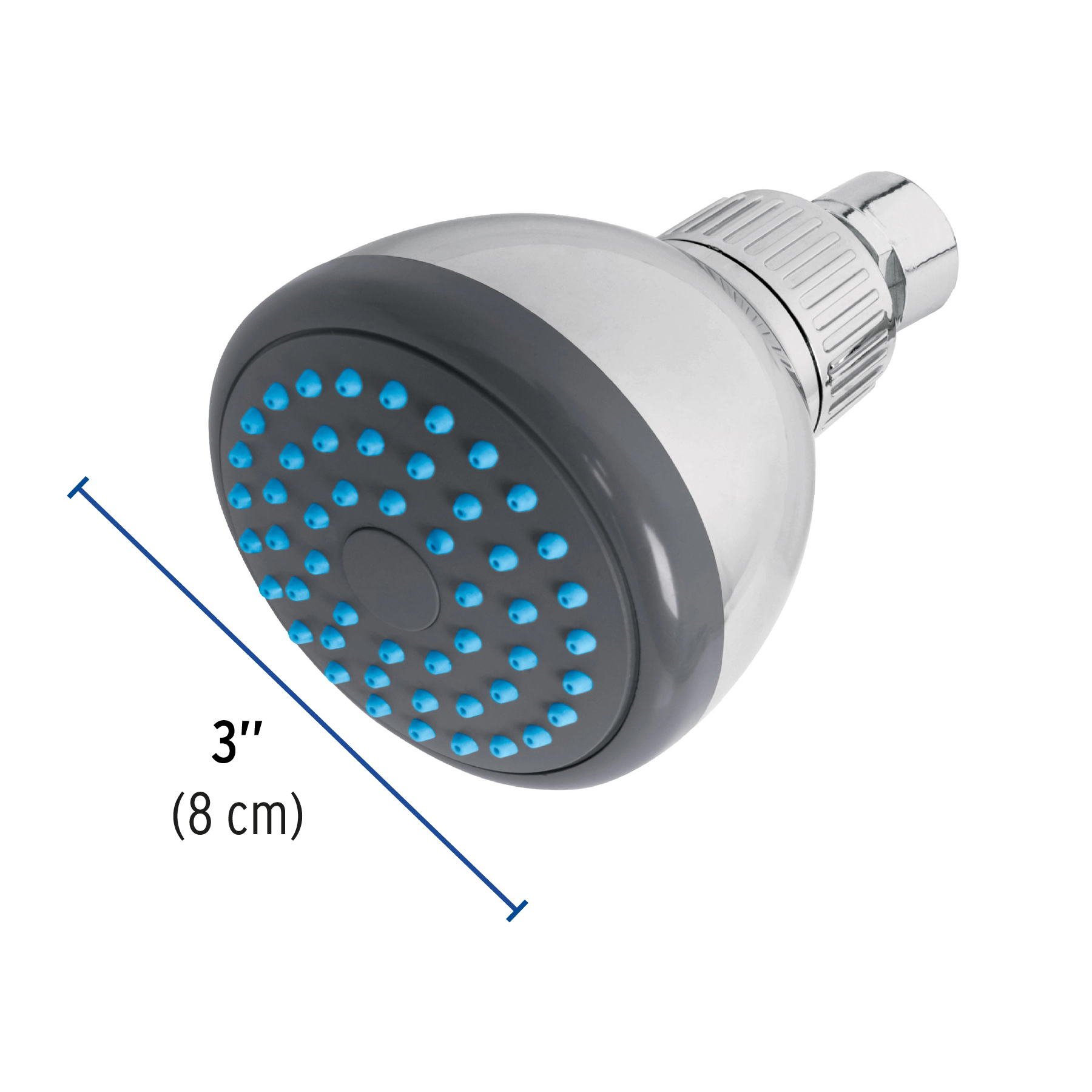 Regadera cabeza ABS, redonda 3", sin brazo, Basic
