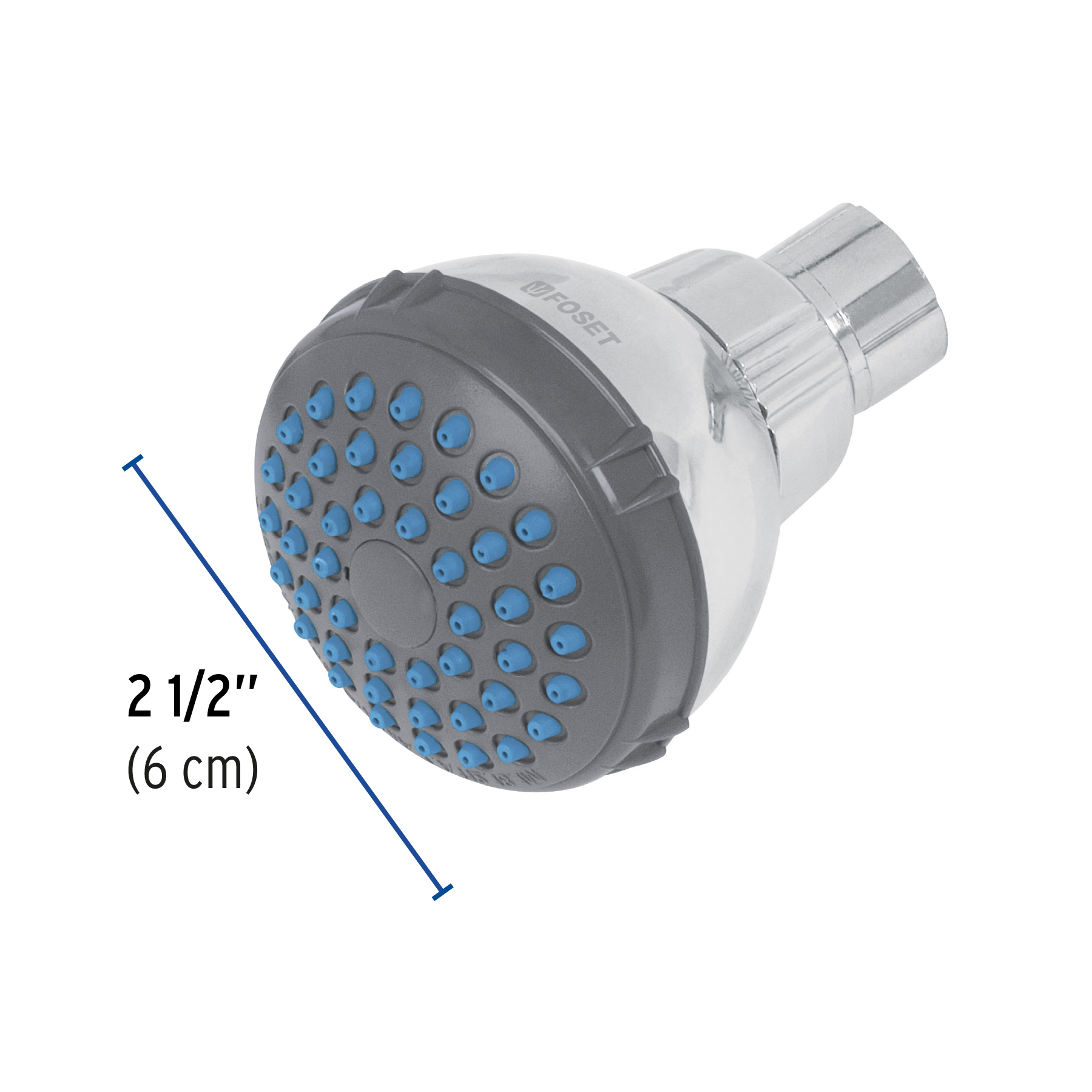 Regadera cabeza ABS, redonda 2-1/2", sin brazo, Basic