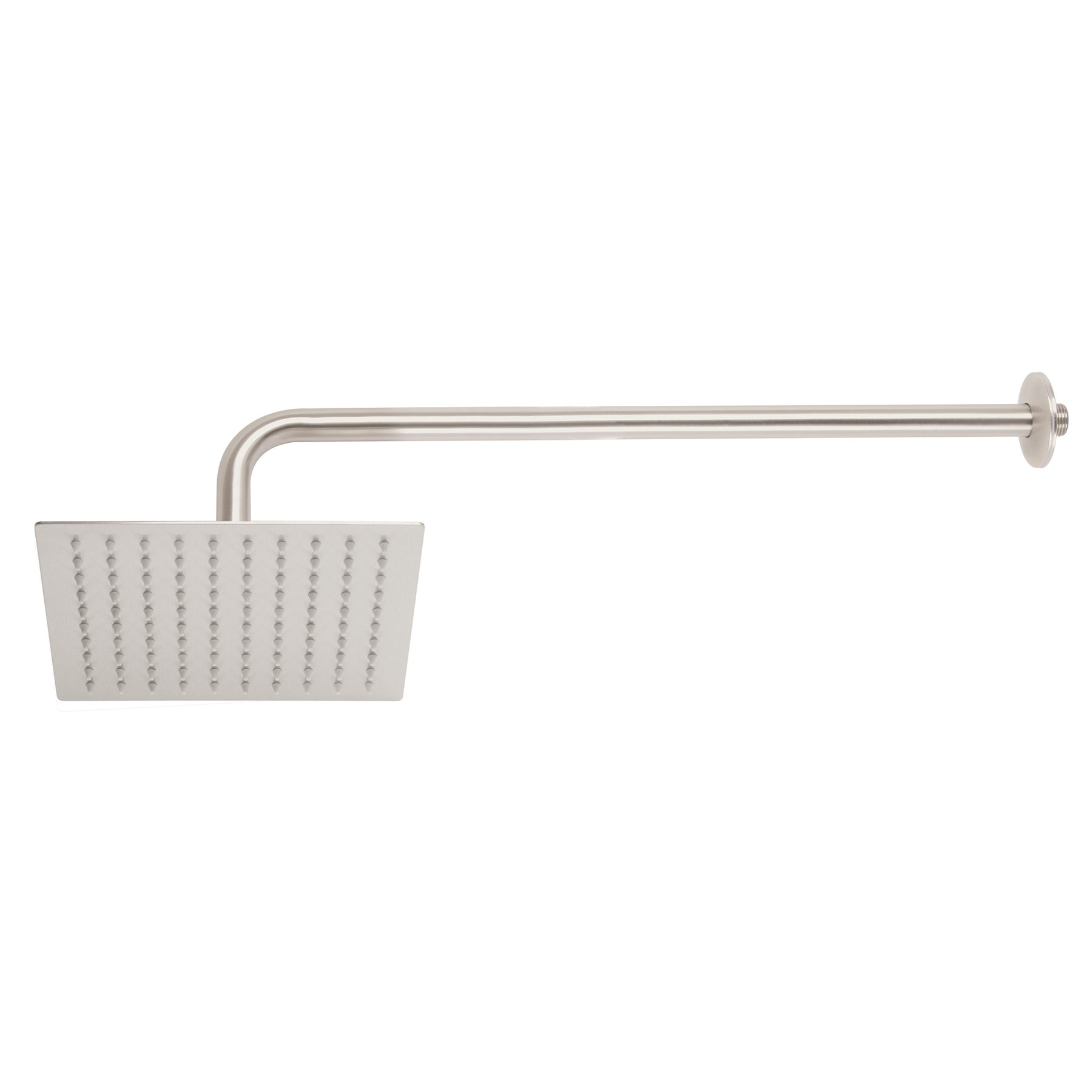 Regadera acero inoxidable, 8", con brazo, satinado, Riviera