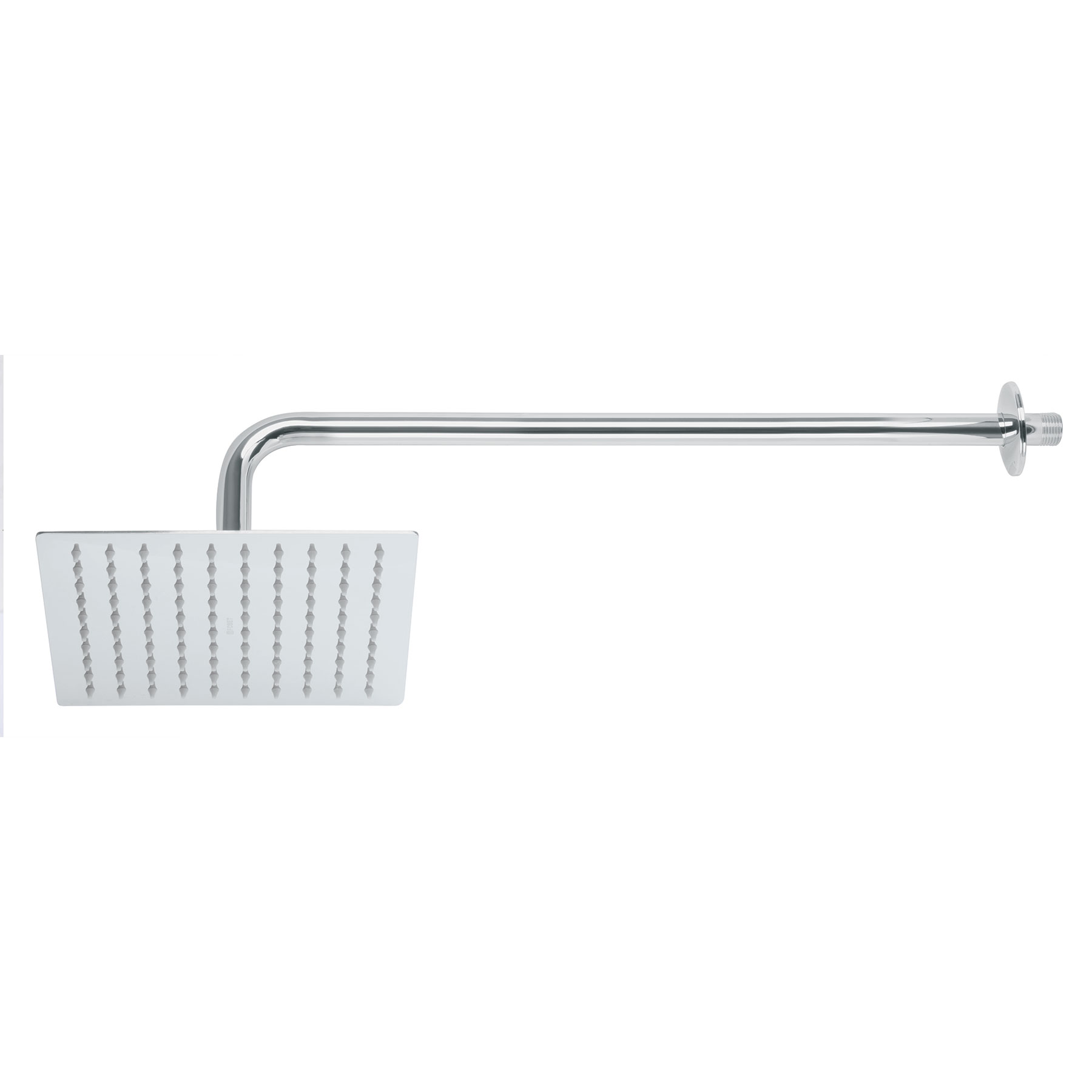 Regadera acero inoxidable, 8", con brazo, cromado, Riviera