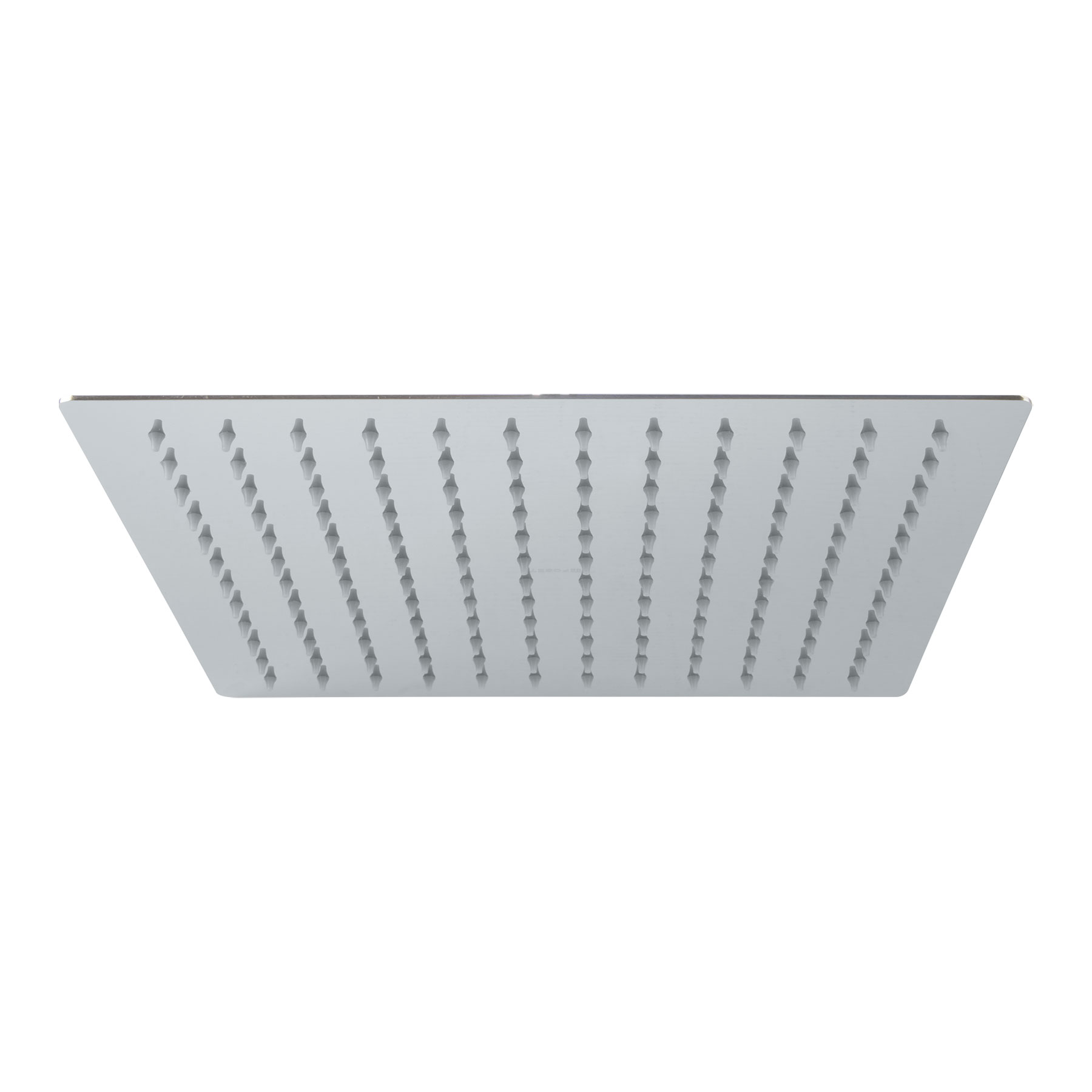 Regadera acero inoxidable, 12", sin brazo, cromado, Riviera