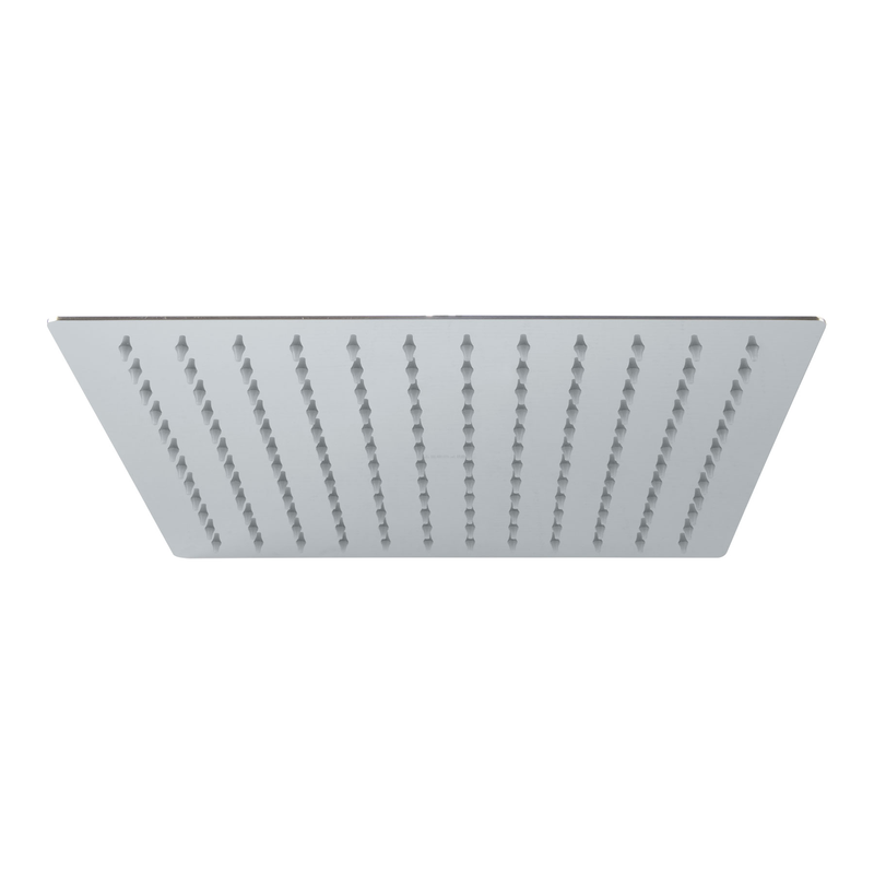 Regadera acero inoxidable, 12", sin brazo, cromado, Riviera