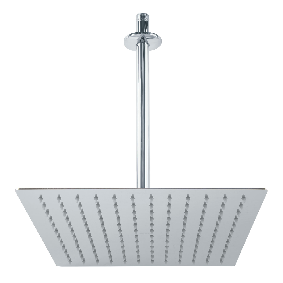 Regadera acero inoxidable, 12", con brazo, cromado, Riviera