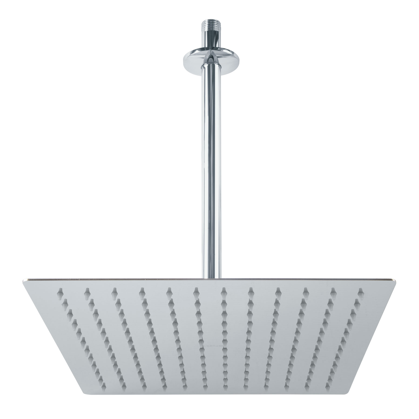 Regadera acero inoxidable, 12", con brazo, cromado, Riviera