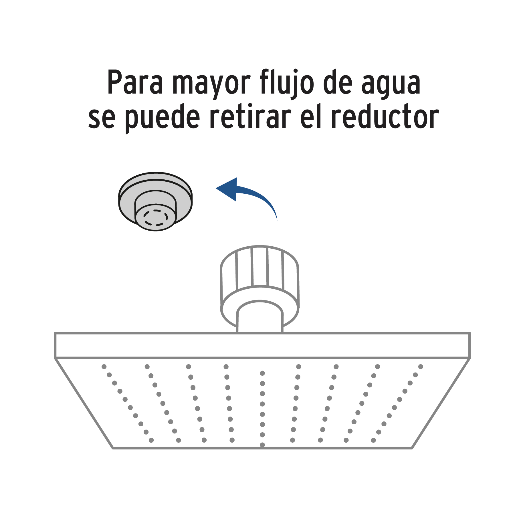 Regadera acero inoxidable, 12", con brazo, cromado, Riviera