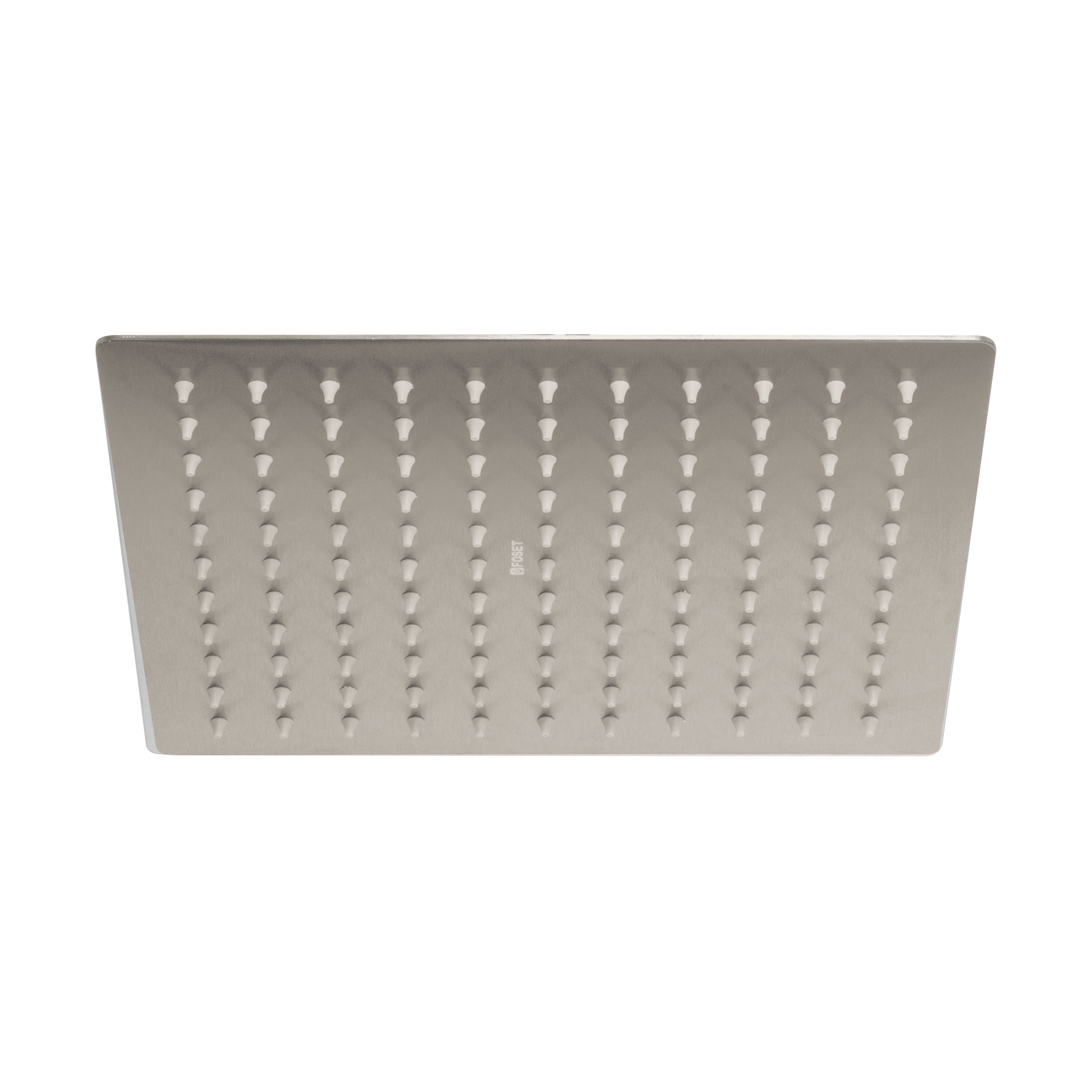 Regadera acero inoxidable, 10", sin brazo, satinado, Riviera