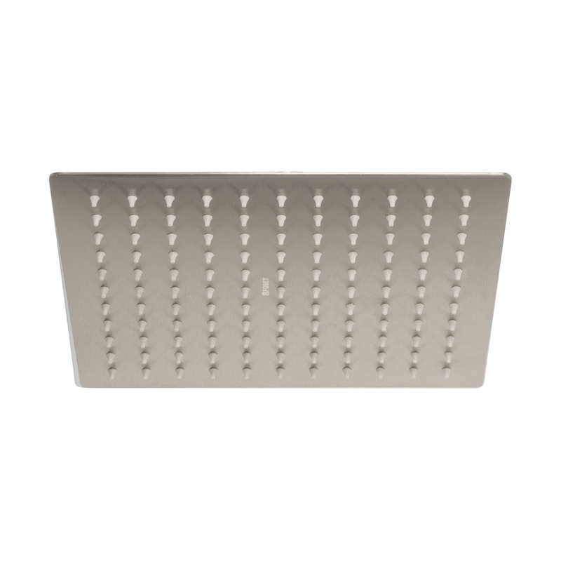 Regadera acero inoxidable, 10", sin brazo, satinado, Riviera