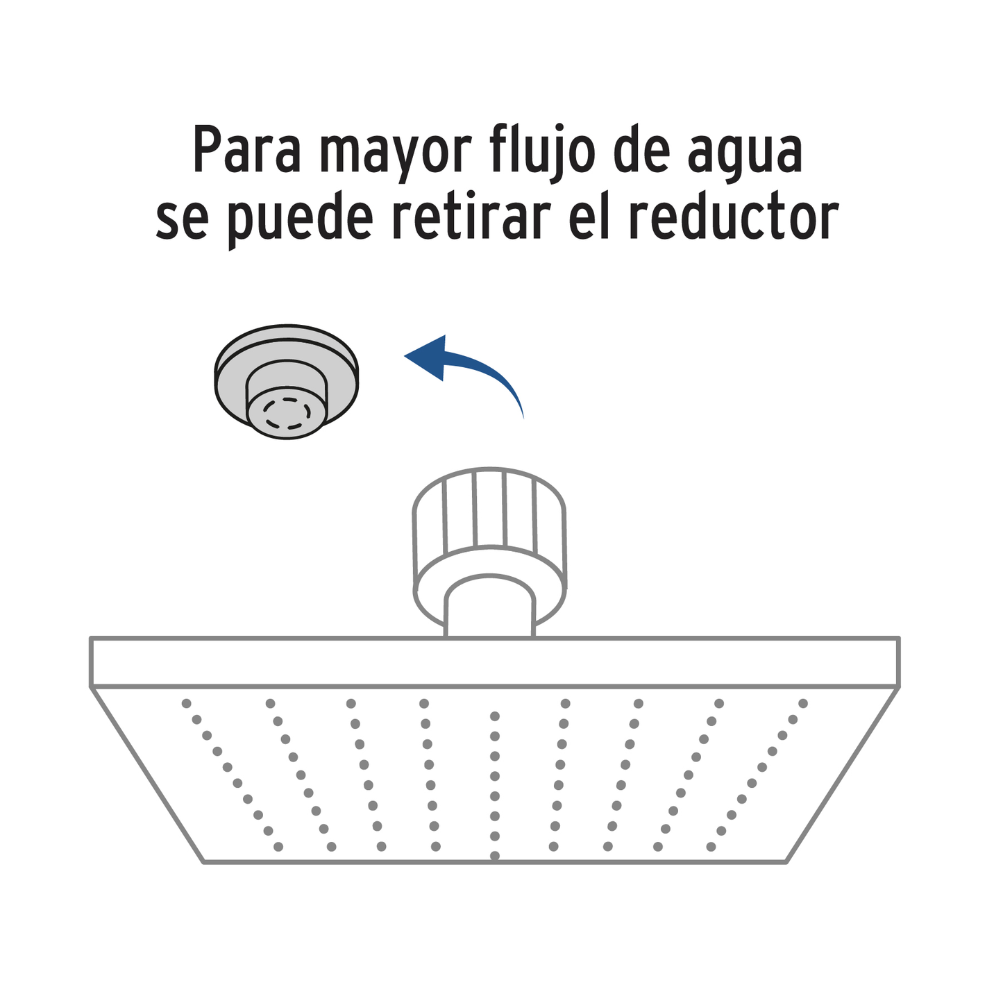 Regadera acero inoxidable, 10", con brazo, cromado, Riviera